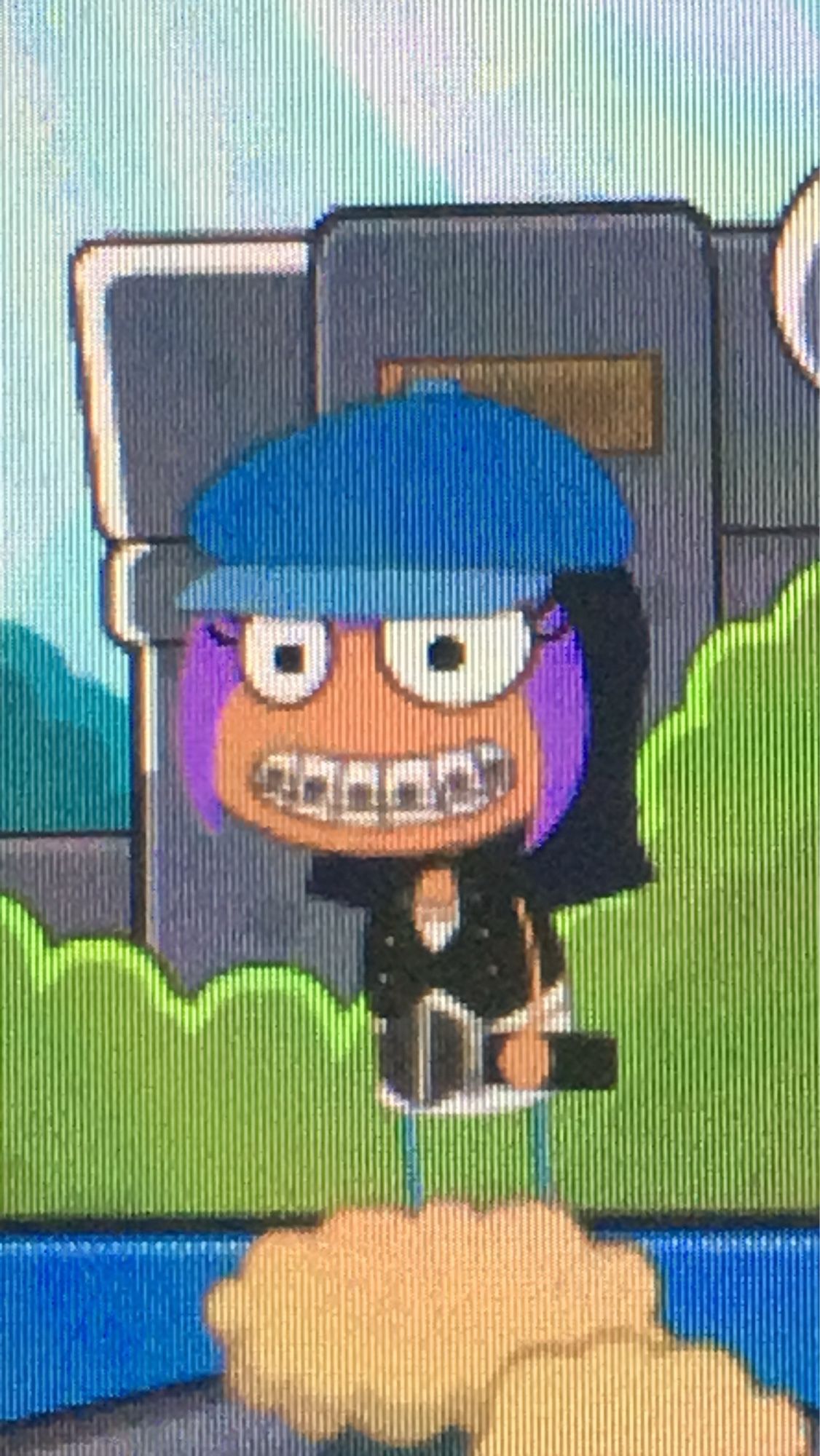 my poptropica avatar!! i still had braces on and i think i looked like a disney popstar with the mic in hand.