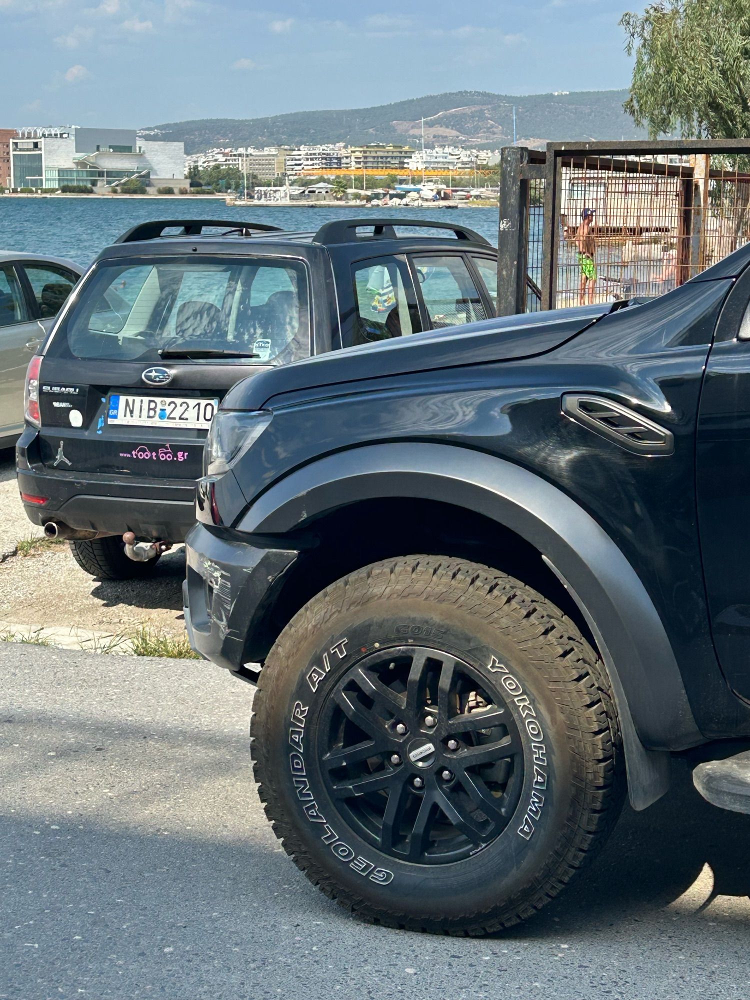 A scraped Raptor on some knobbly tires