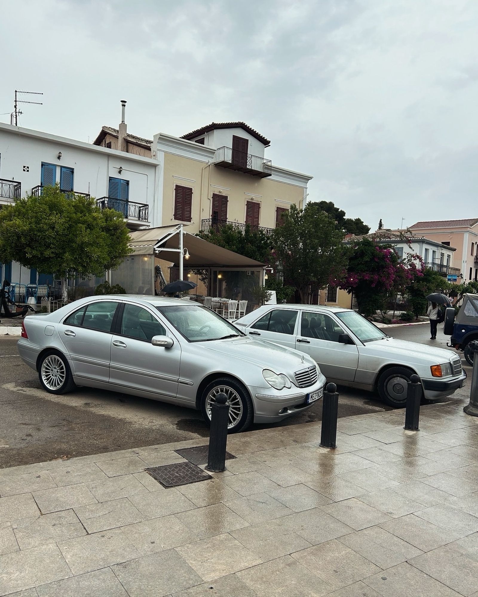 The Mercedes from the front