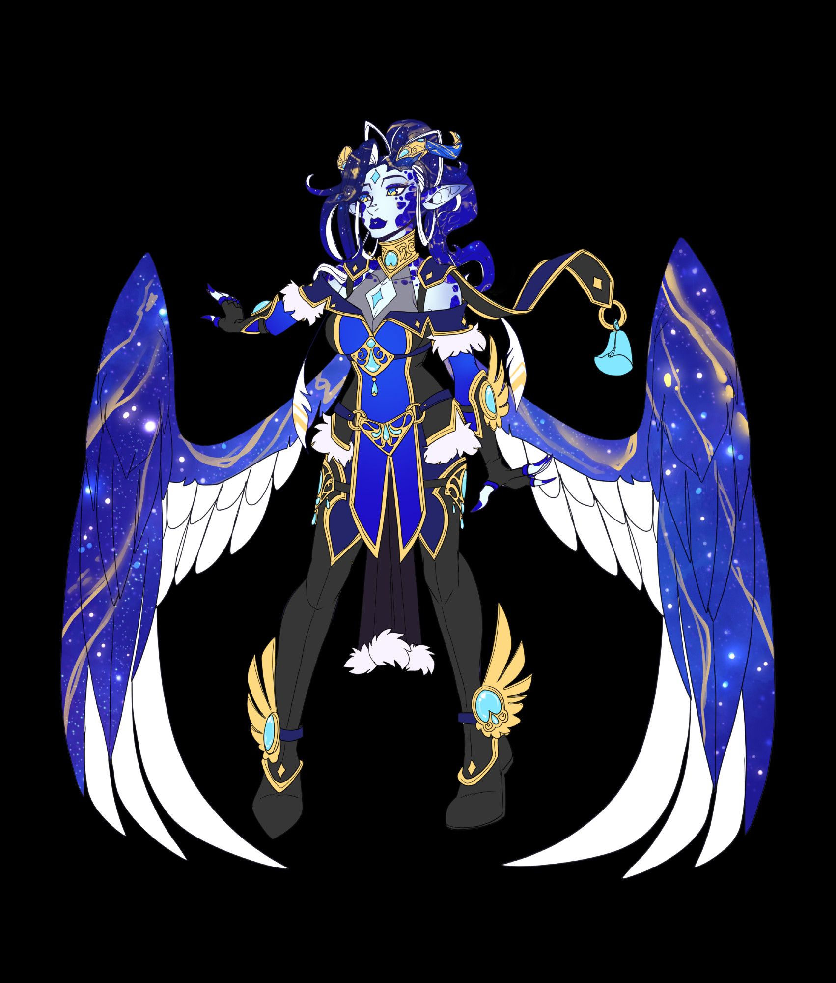 Lapis (owned by Gracewolves) in an altered Valkyrie Class outfit