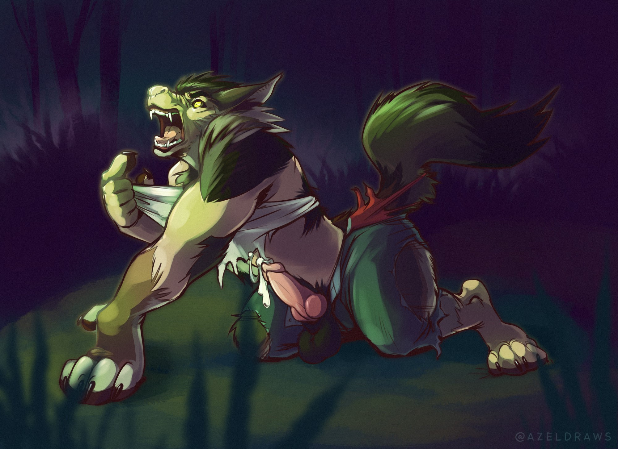 NSFW werewolf transformation