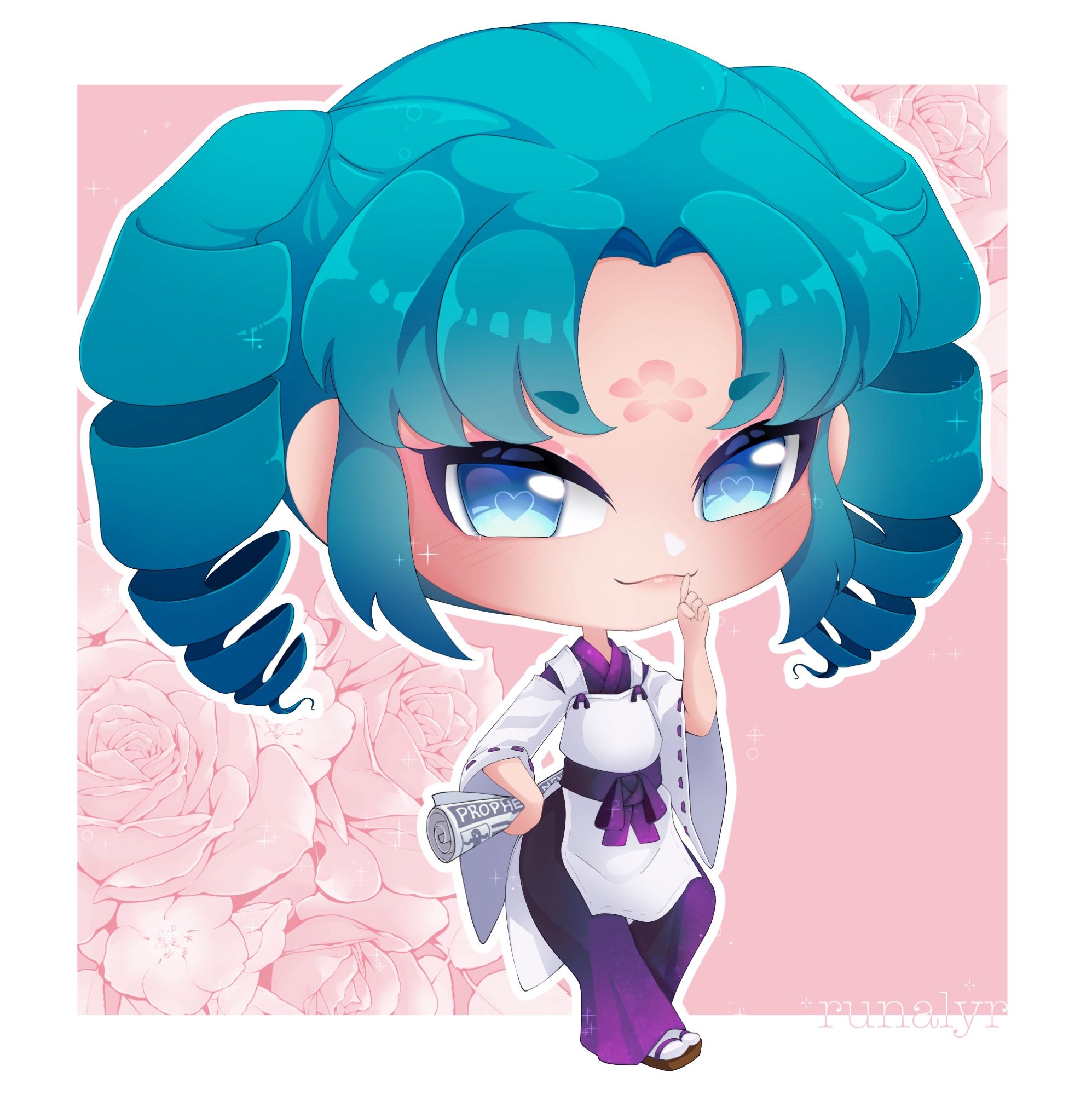 chibi art of my friends game character kayou