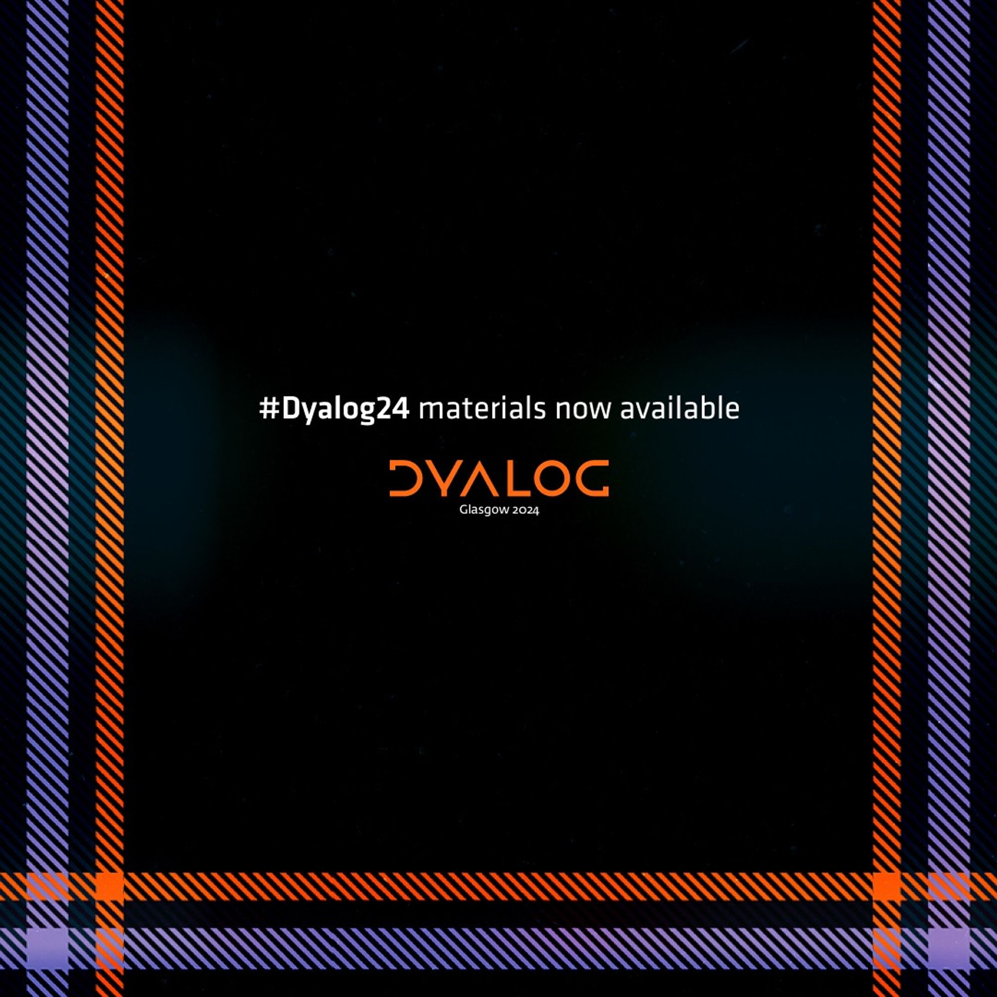 #Dyalog24 materials are now available.