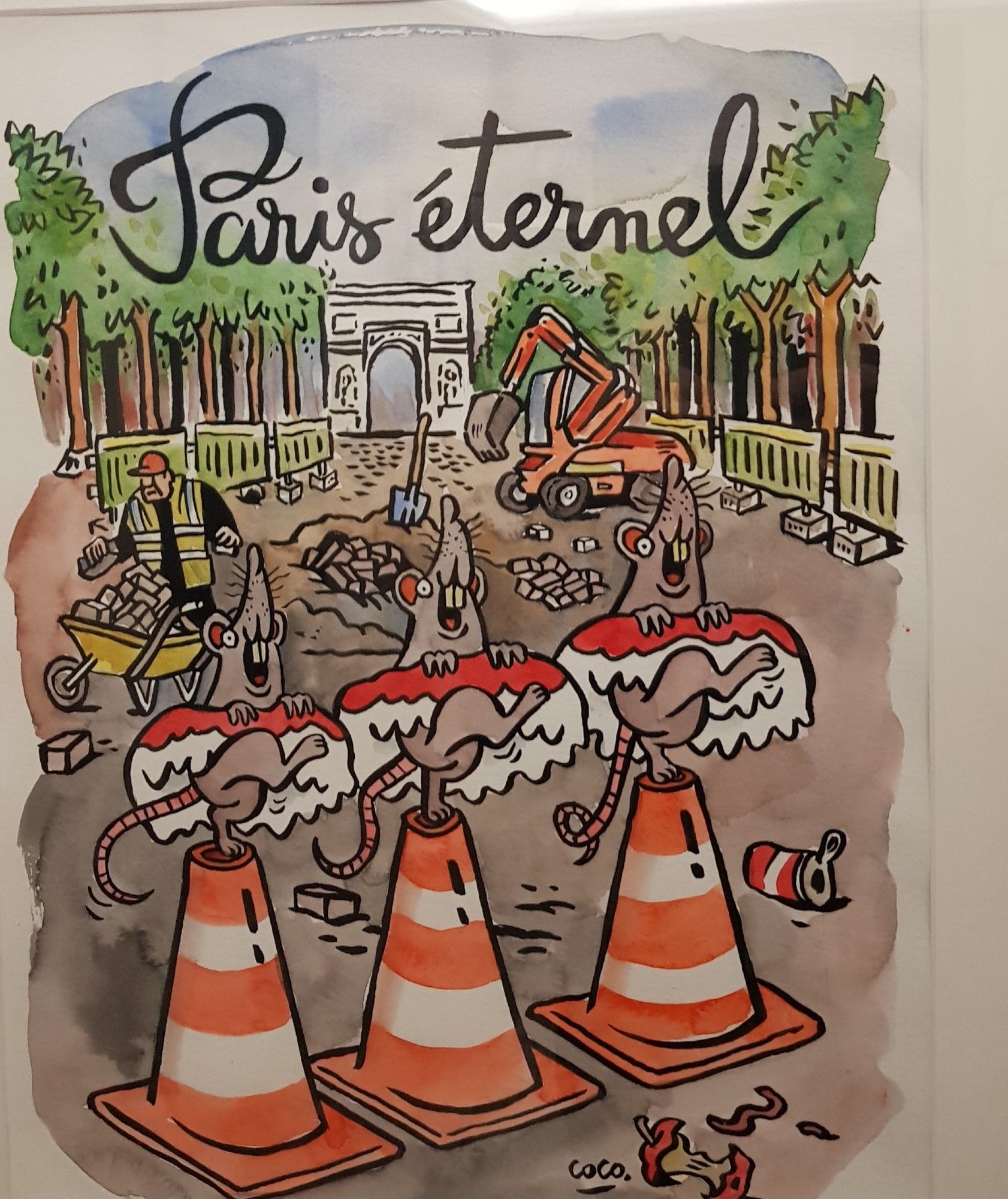 Dessin satirique sur l'état de Paris.
Expo Daumier Balzac ,maison de Balzac.