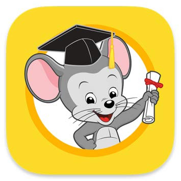 ABCMouse mascot. It holds a diploma and has pecs.