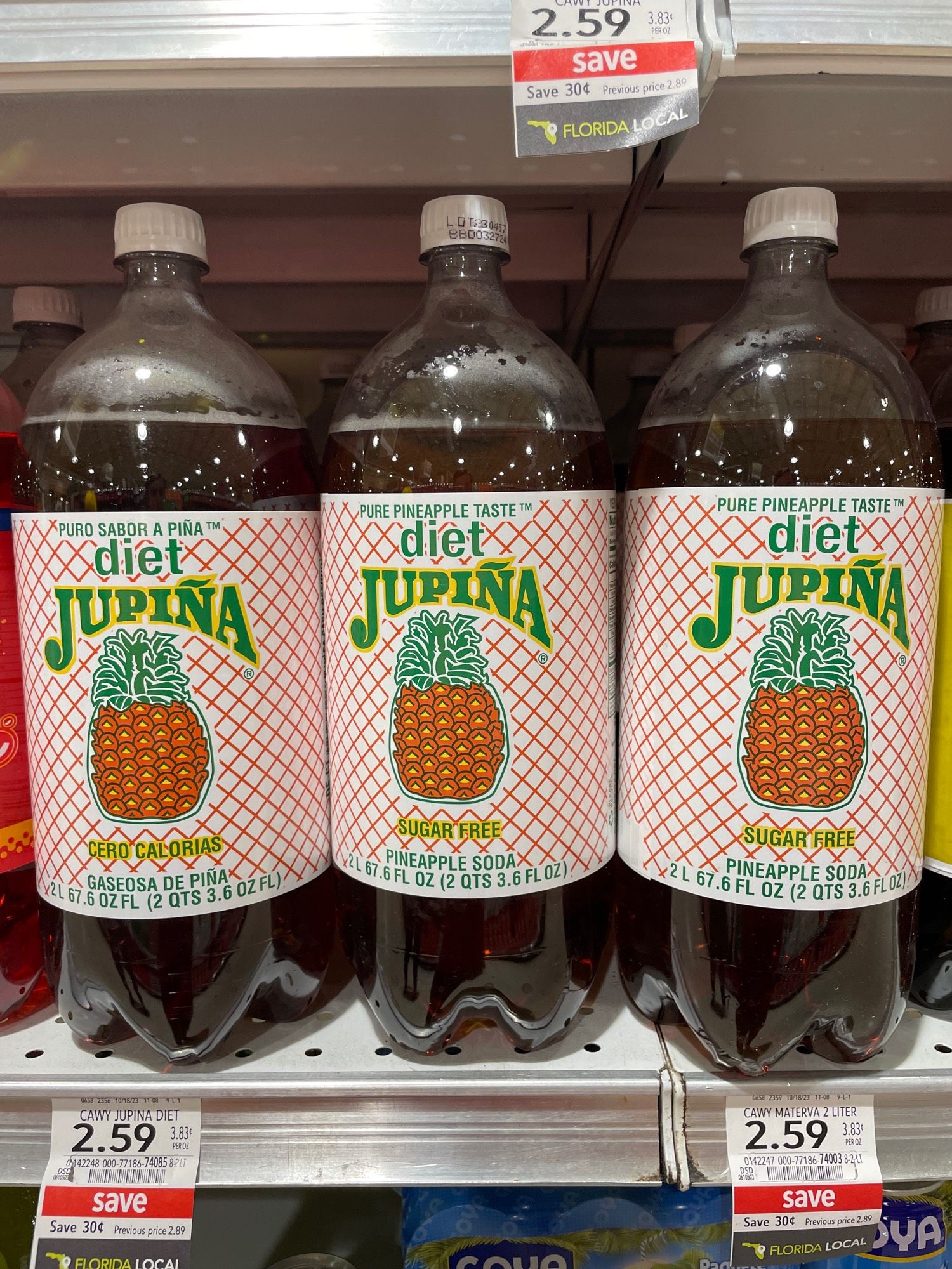 Diet Jupiña, pure pineapple taste, $2.59