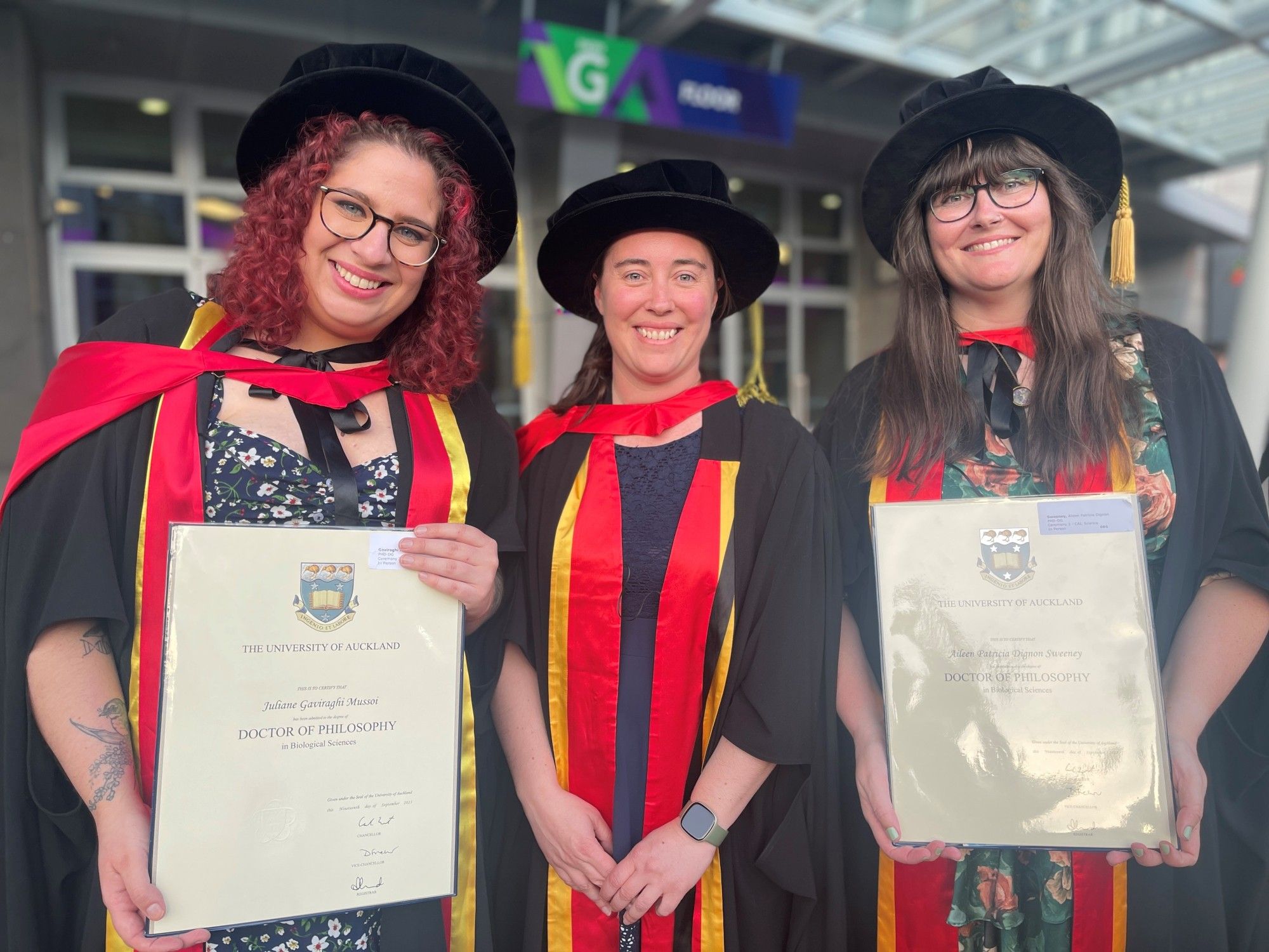 3 PhD students graduating from University of Auckland