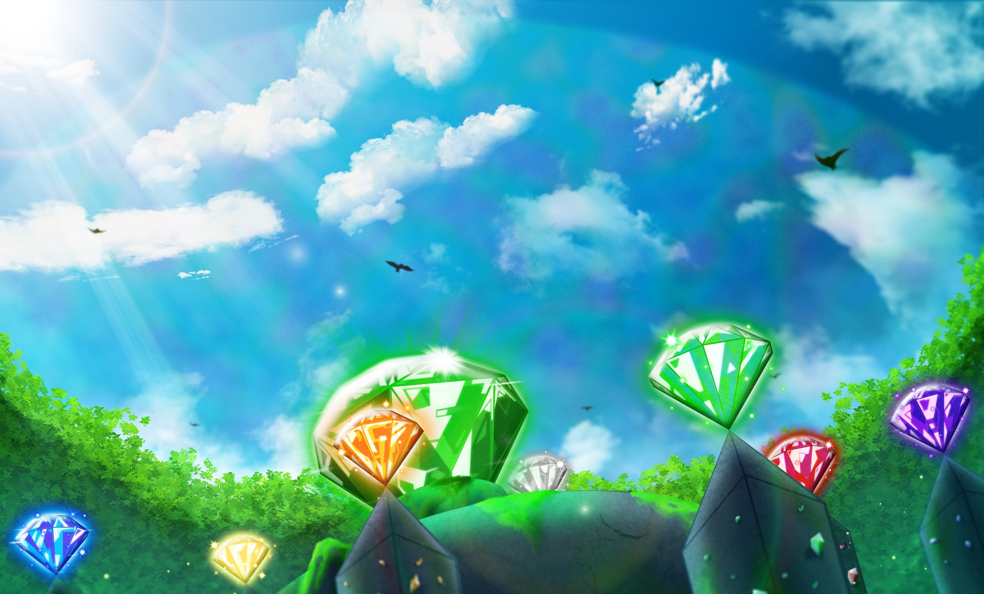 Super Emeralds Background.