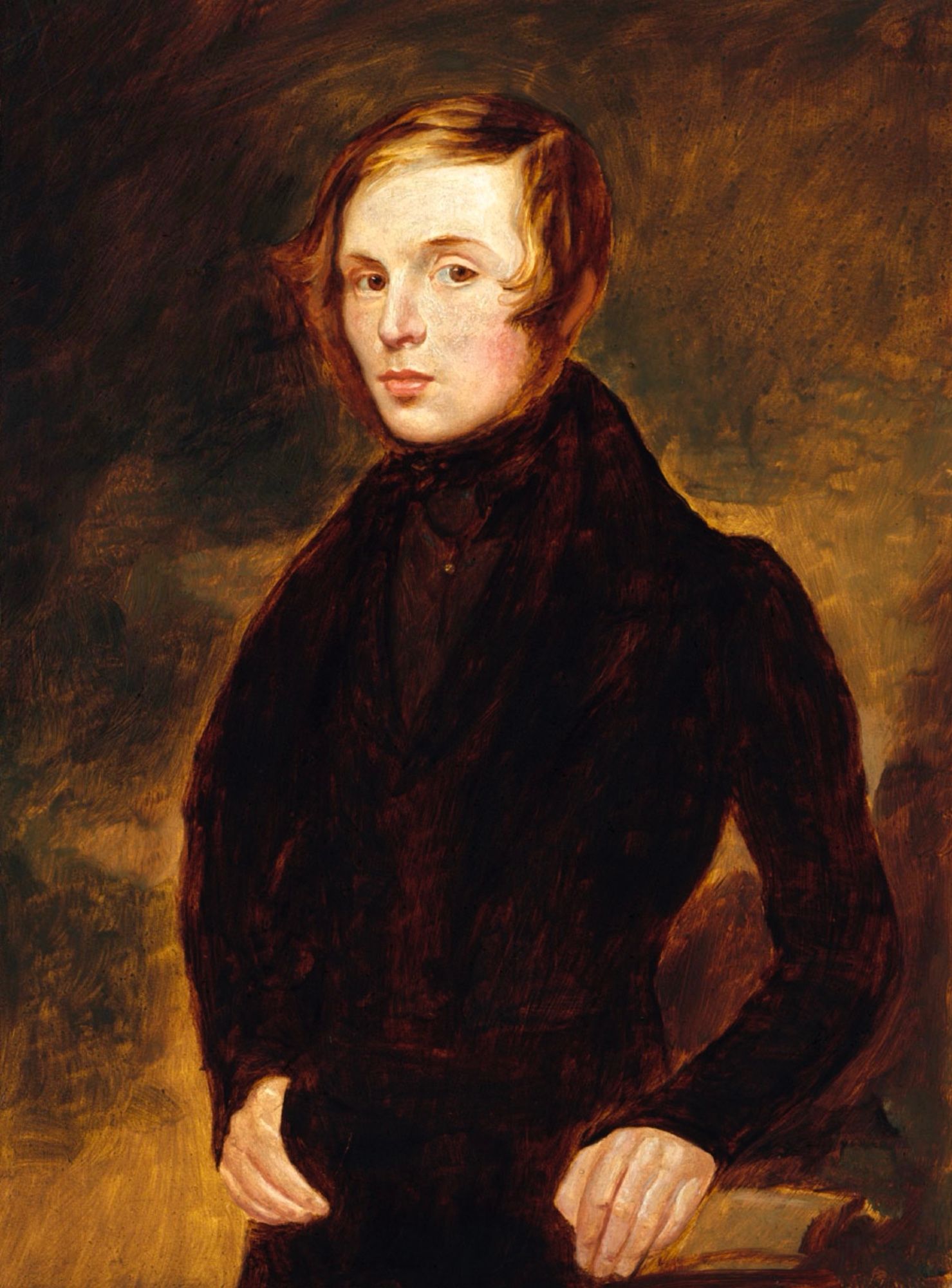 Image is of an oil painting of an impossibly beautiful young man. He looks early 20s, perhaps. His hair is red-gold and frames his face. And what a face. His eyes are mid-brown. His cheeks are slightly flushed.
 
The portrait is of Alexander McDonald, a surgeon who learned his trade on whaling ships before joining the Franklin Expedition in 1845 and honestly. #SurgicalTwink

Item number ZBA4548, National Maritime Museum, Greenwich, London. Presented by Mrs A N Dew, 2007.