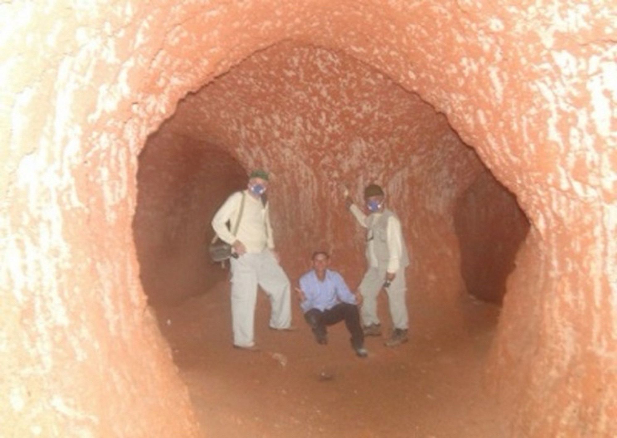 Another intersection in a Megatherium burrow that has three fully grown humans standing in it with maybe 8 feet of head clearance.