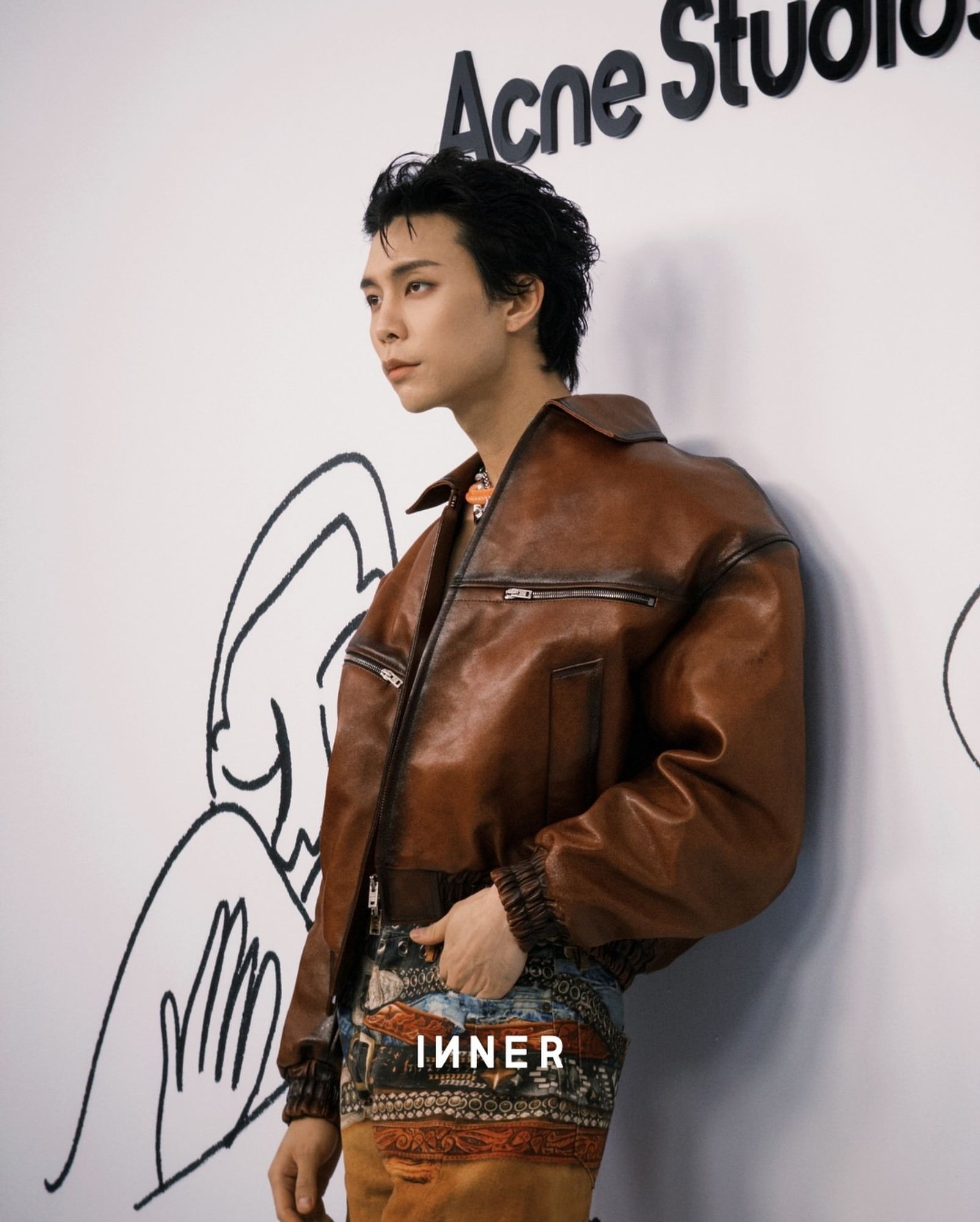 really hot red carpet photo of johnny for acne studios, part two