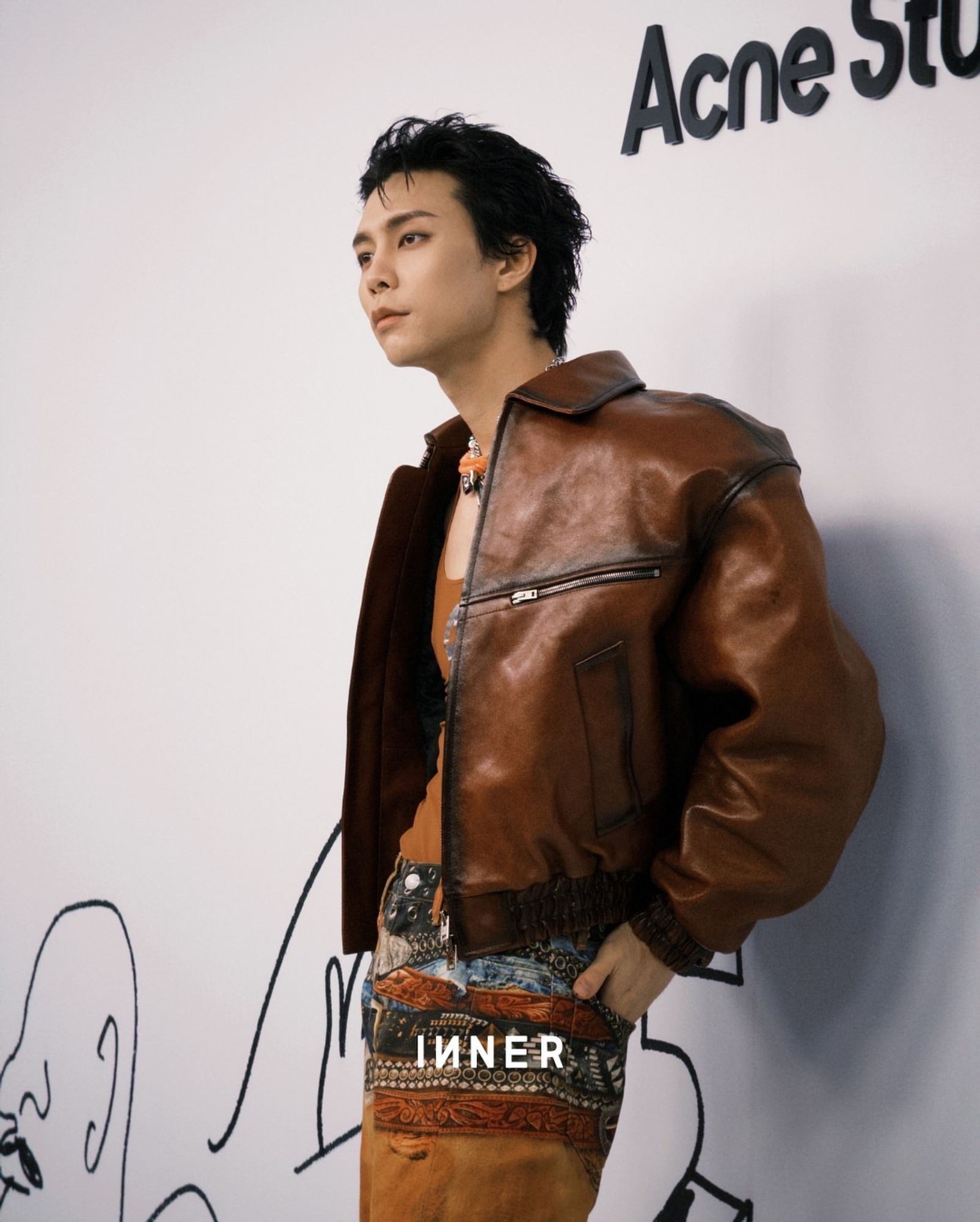 really hot red carpet photo of johnny for acne studios, part one