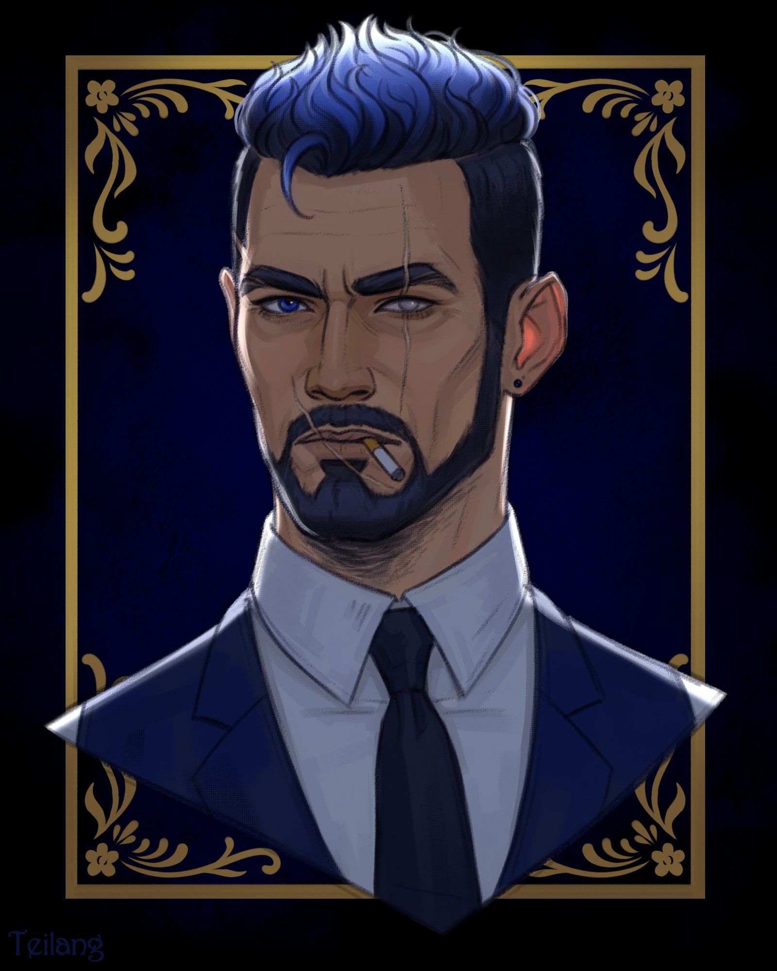 Azrael for @shanicetjn.bsky.social
Portrait of a gentleman mafia