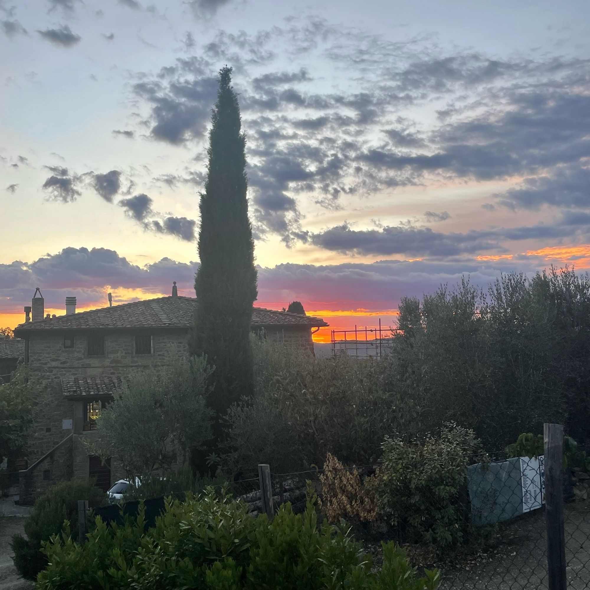 Sonnenuntergang über Greve in Chianti