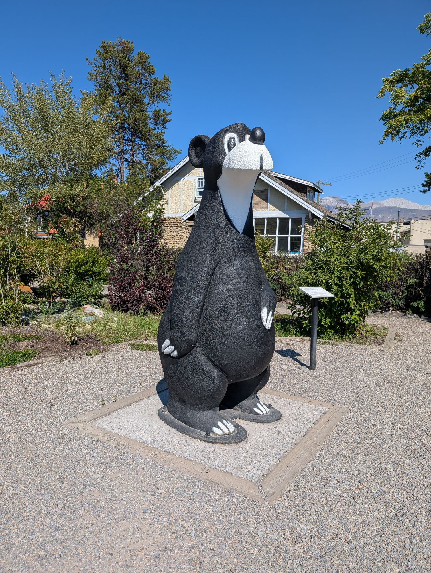 A bear statue, located in Jasper, Alberta. There were a few that looked like this there!