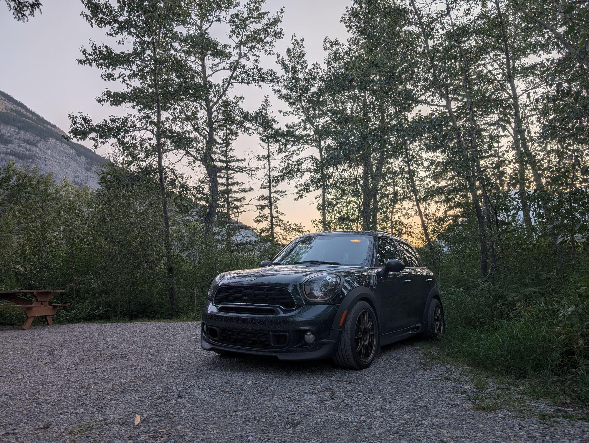 Parked up in site, near Canmore, Alberta