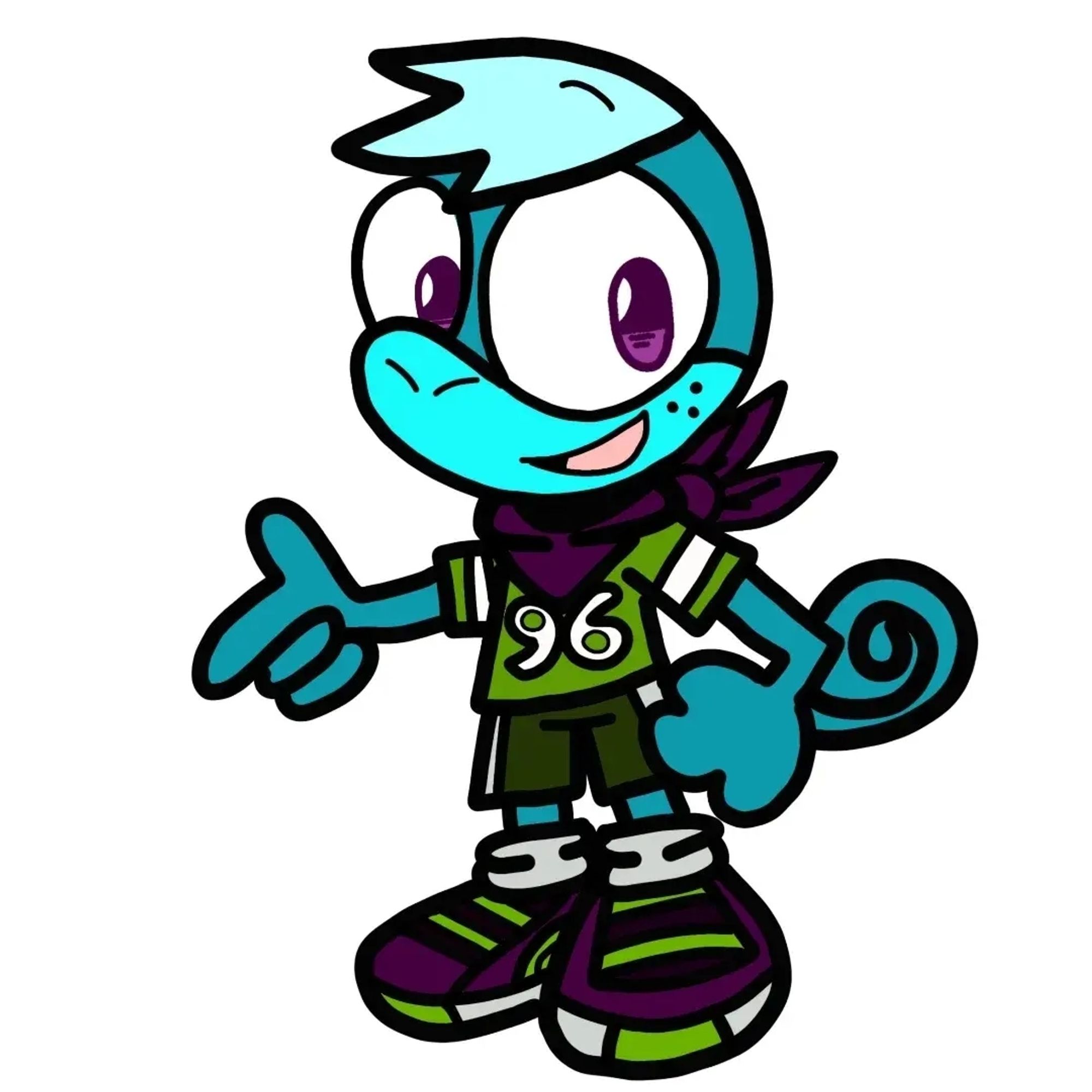 I decided to bring back Kyle's old colour palette from 2020/2021, though I decided to give him a green/purple colour scheme since I feel these two colours go together.