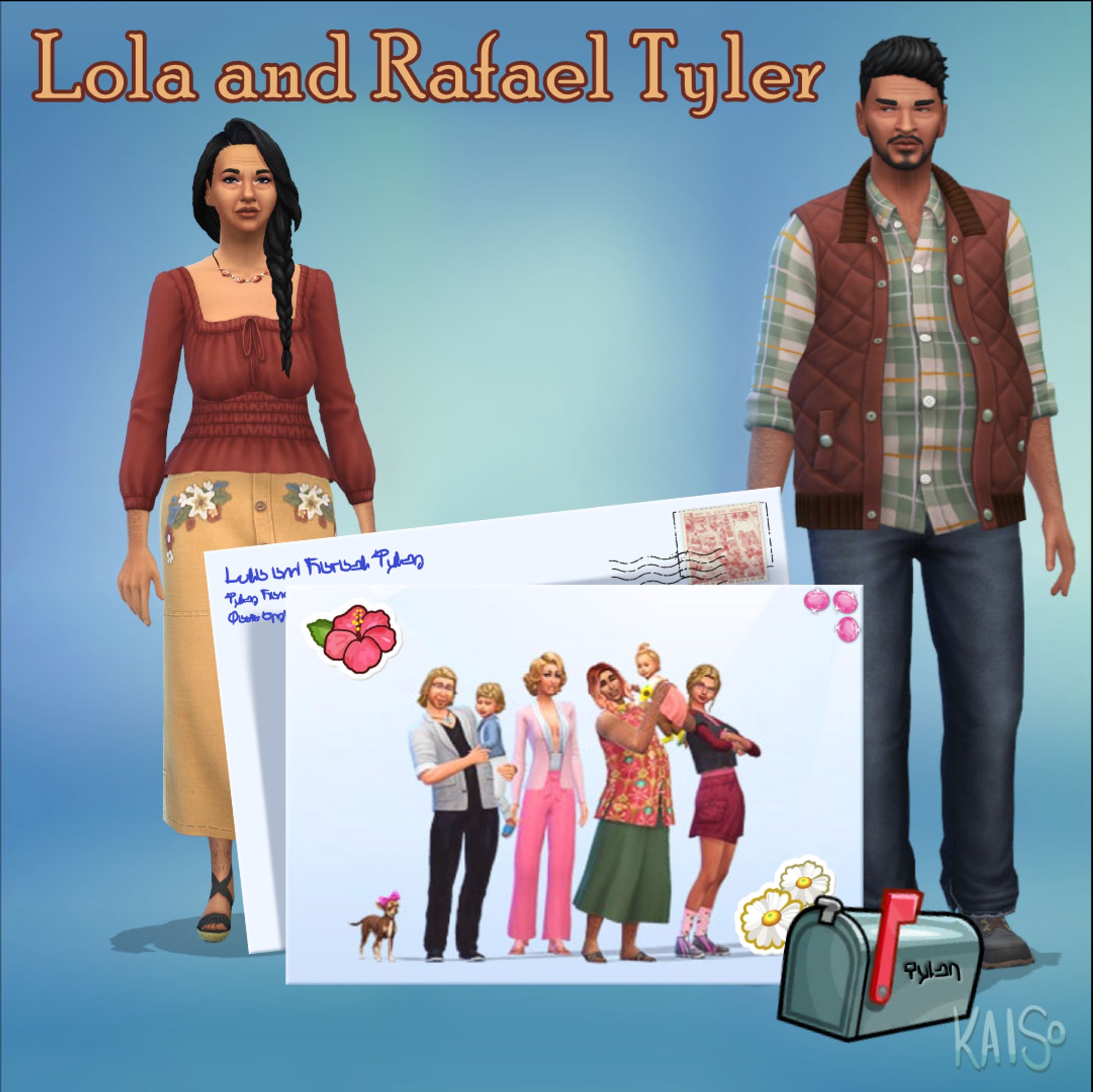 "Cecilia!! We got your post card, is that my granddaughter? We have been saving up on the Ranch in Oasis Springs and are booking a flight right now to come visit and meet your new family. Hope that that is okay with your schedules! See you soon" - Lola Tyler