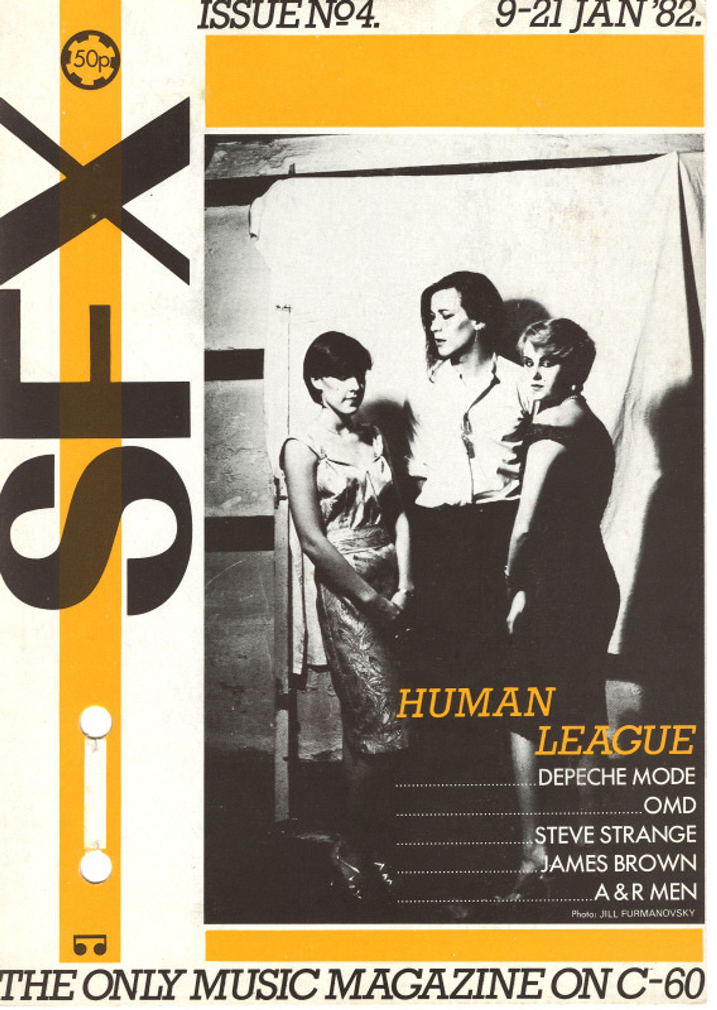 SFX musique magazine le seul titre de presse magazine disponible sur cassette Audio. Human League