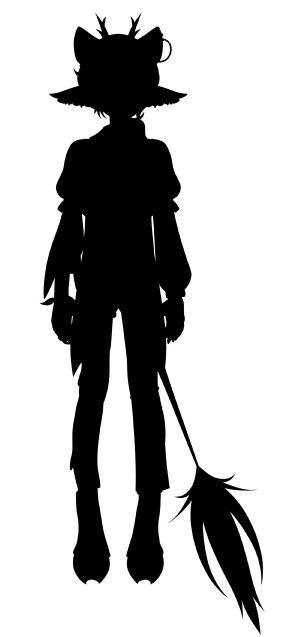 Silhouette of a vtuber model.