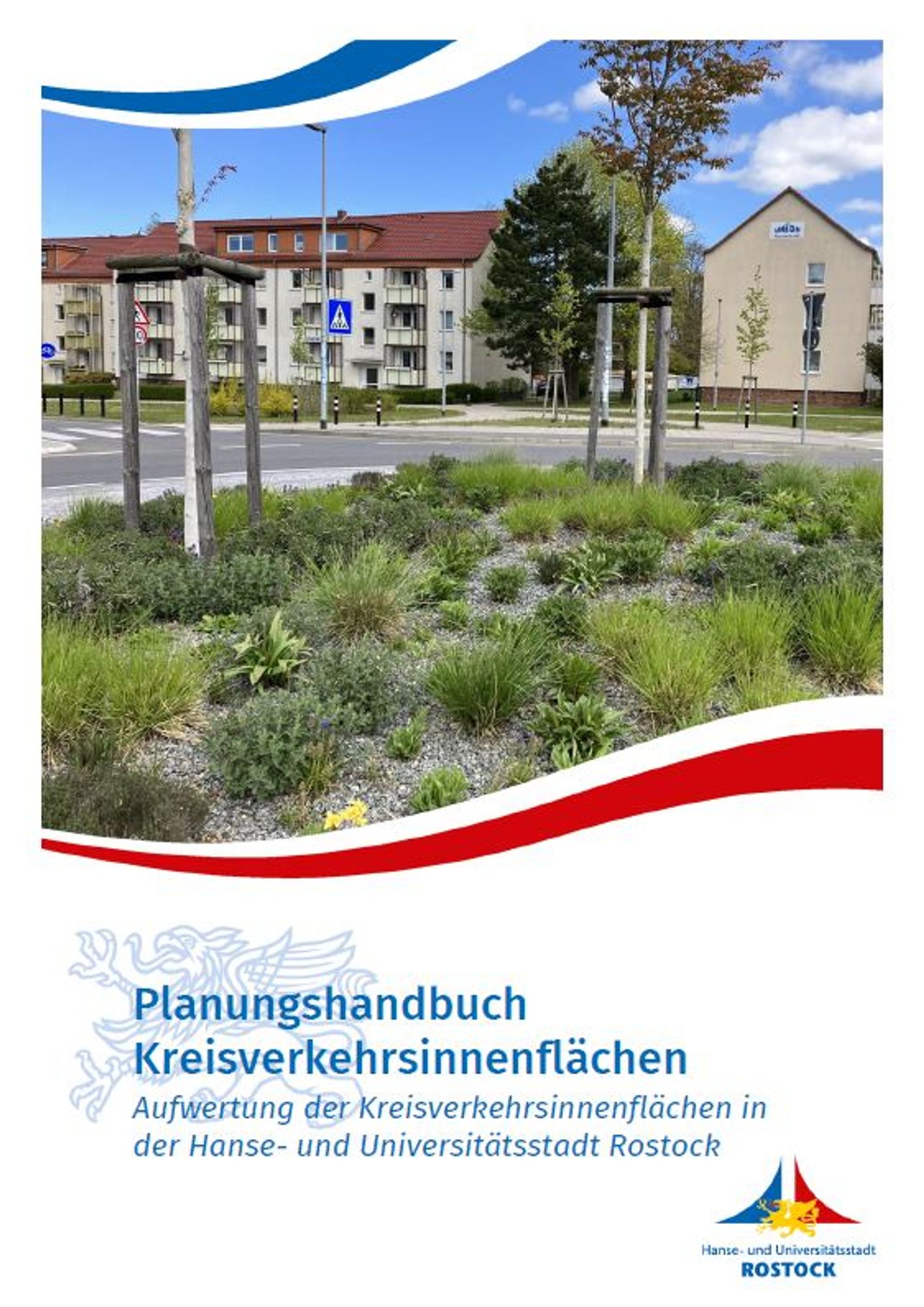 Grafik: Planungshandbuch Kreisverkehrsinnenflächen | Foto: Ingrid Gock, Dipl.-Ing. Garten- und Landschaftsarchitektur, Amt für Stadtgrün, Naturschutz und Friedhofswesen