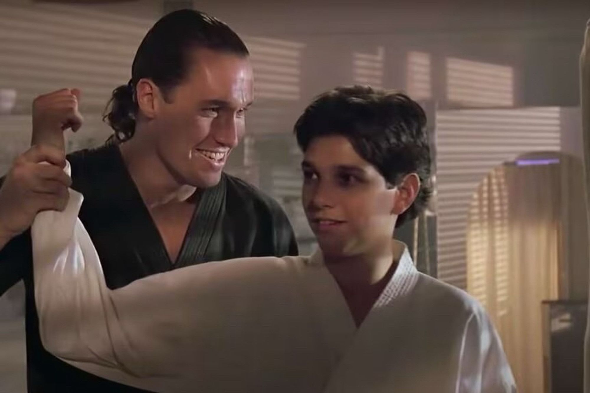 Terry Silver and Daniel LaRusso in Karate Kid 3