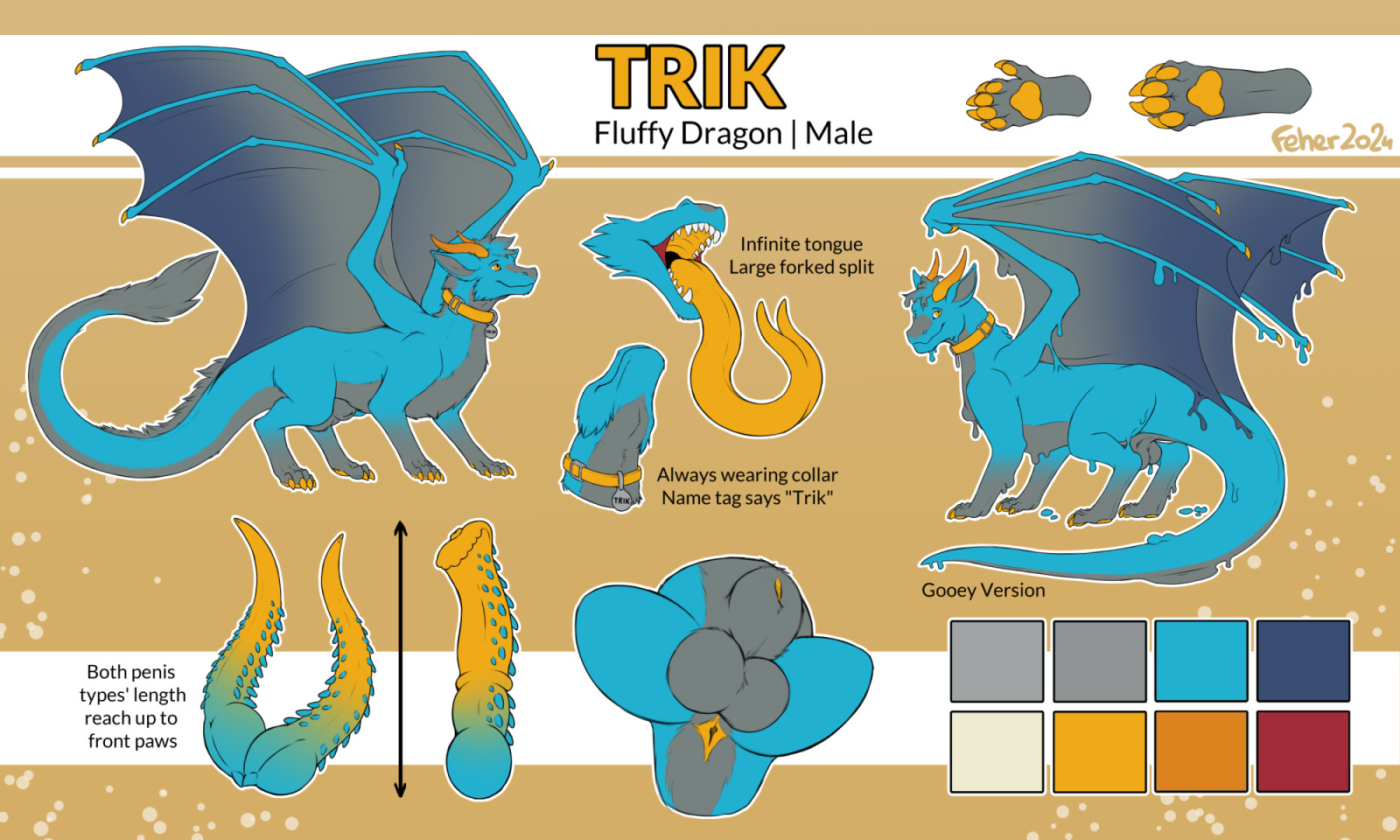 NSFW Dragon ref sheet