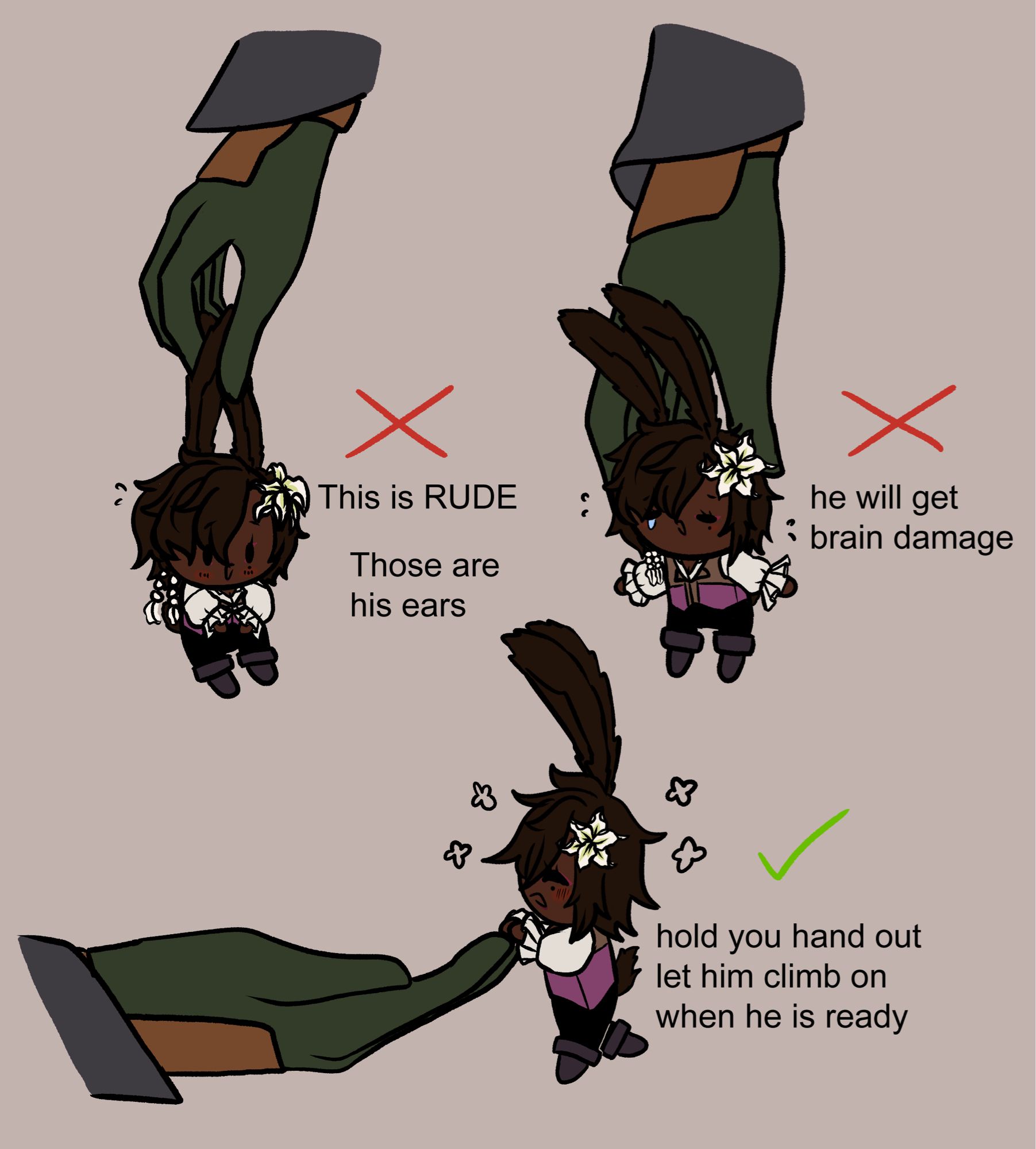 Redraw of my viera Warrior of Light of the Toya (Project Sekai) meme, how to pick him up.