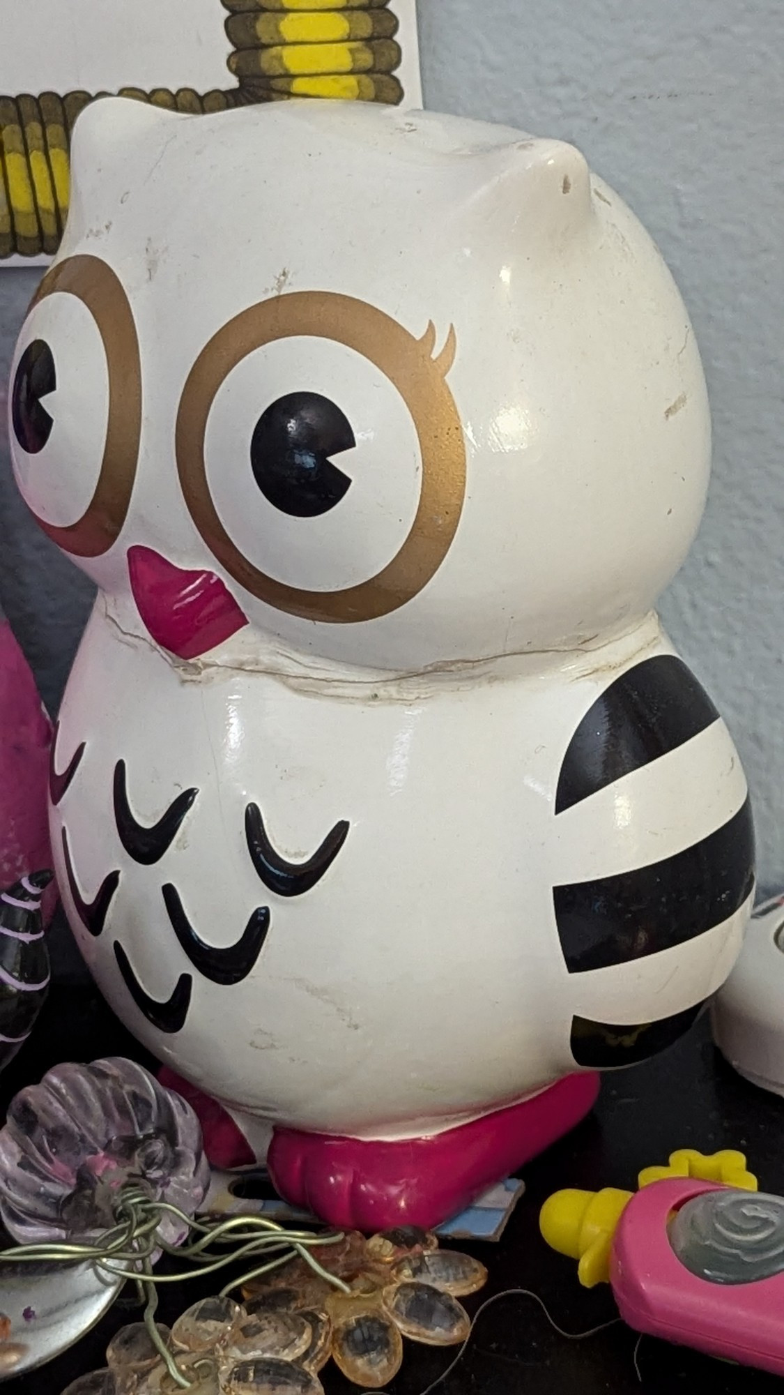 Porcelain owl facing left