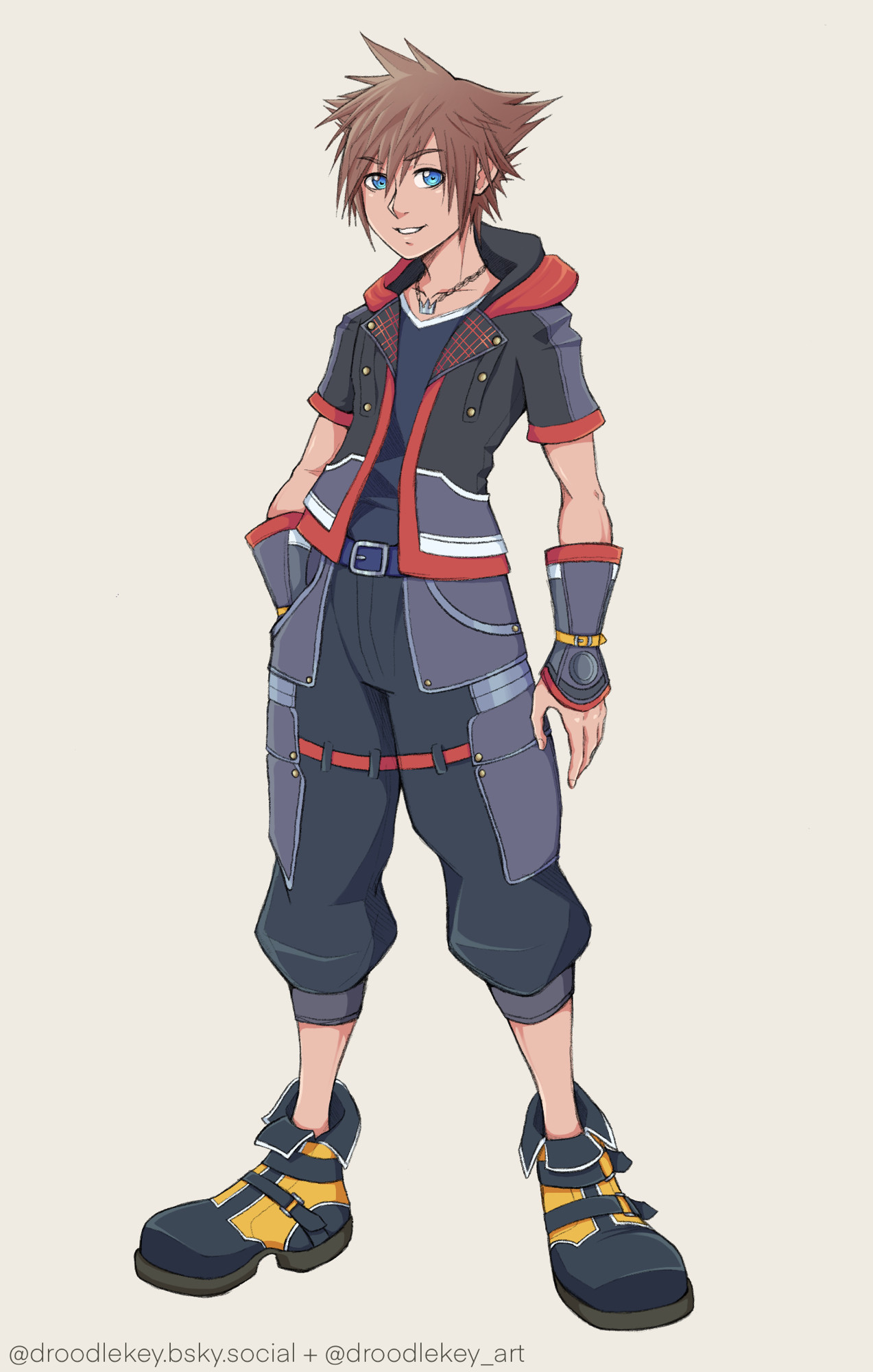 Colored KH3 Sora art - Full body