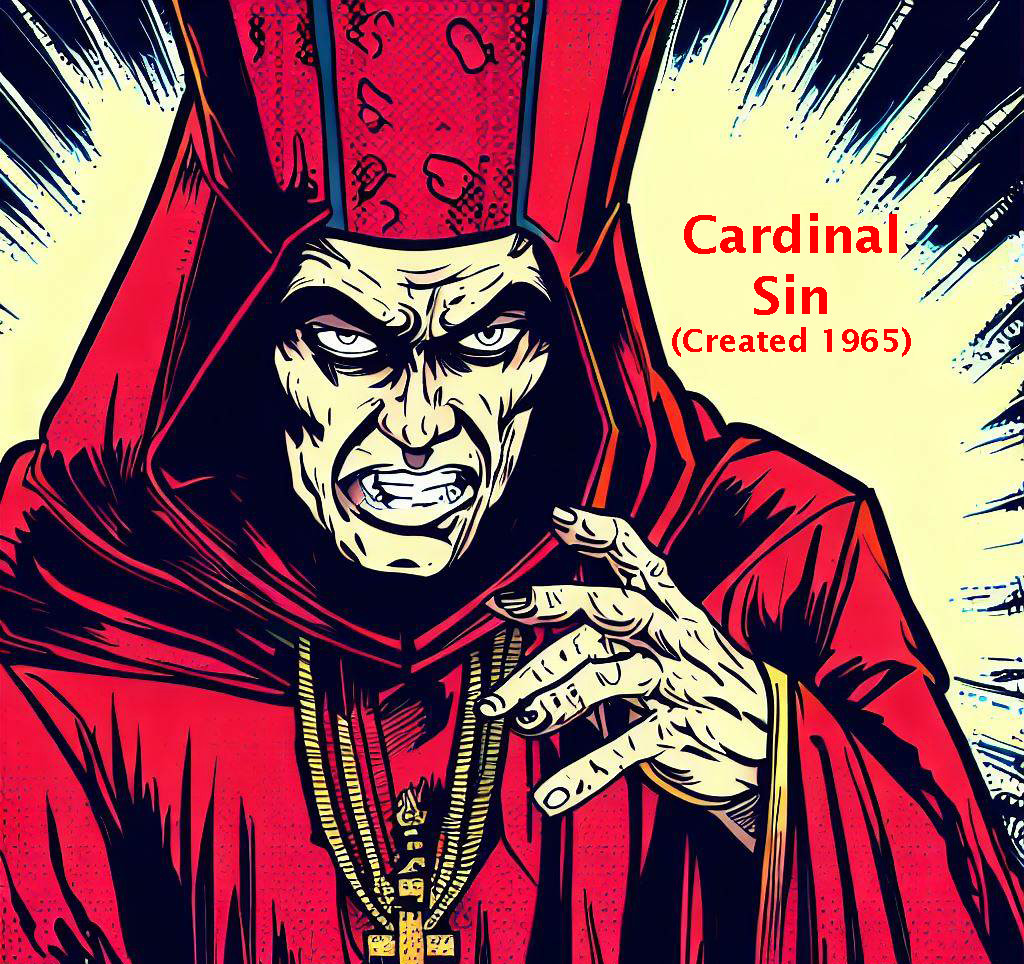 Image of MC Comics' 'Cardinal Sin'- the first issue was released on October 17, 1965