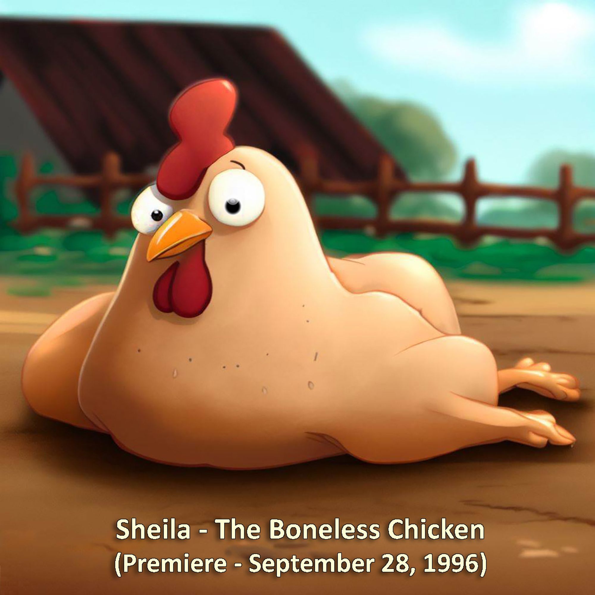 Image of 'Sheila - The Boneless Chicken' - which premiered on MBS Kids September 28, 1996 and had the highest ratings ever for the kids channel.