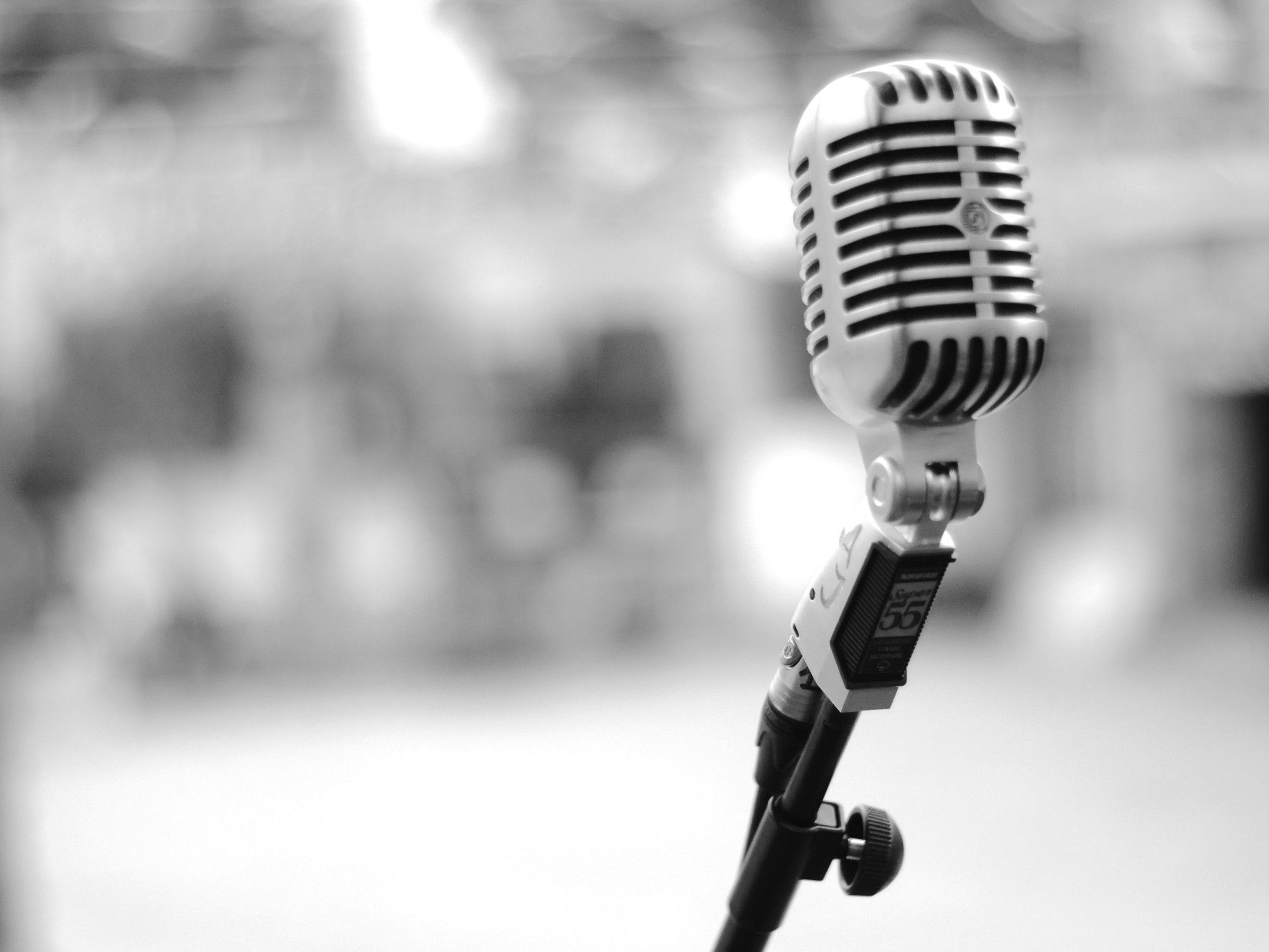 Microphone stock photo