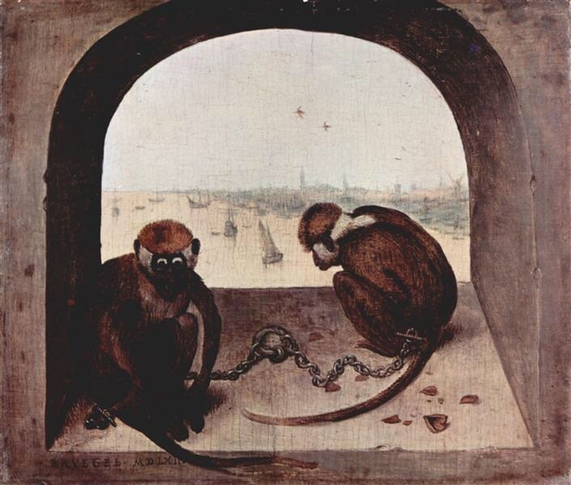 Pieter Bruegel the Elder - Two Monkeys, 1562