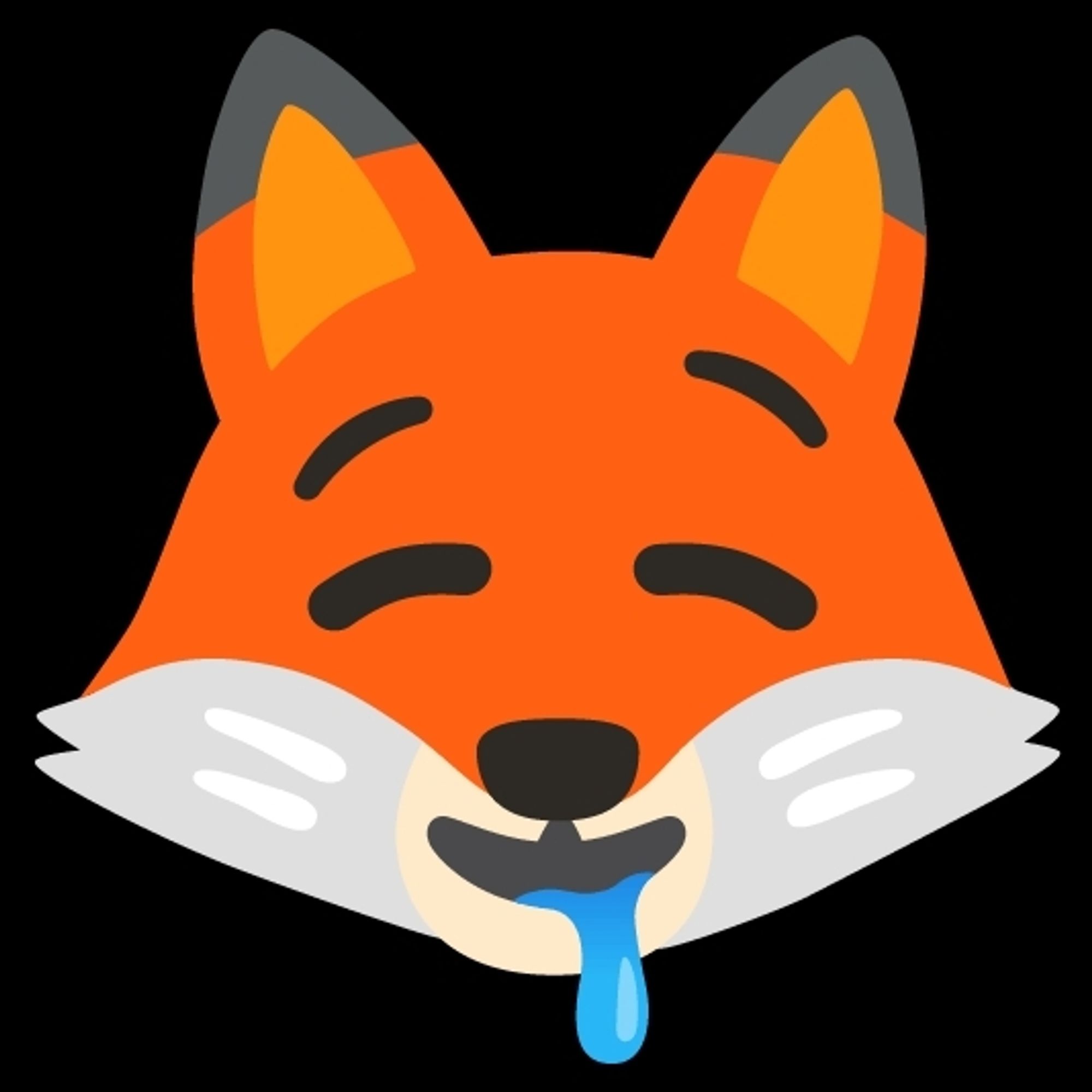 Large fox emoji with savor face