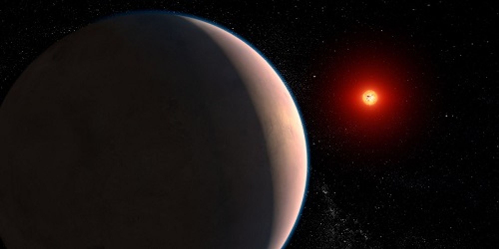 Artist's concept of rocky exoplanet GJ 486 b