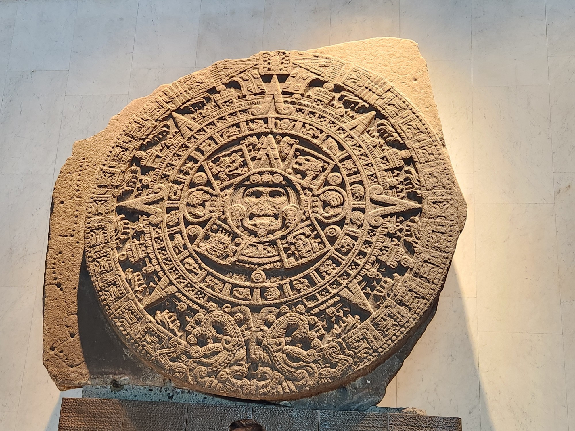 Piedra del Sol (Aztec Sun Stone) in the Museo Nacional de Antropología in Mexico City.