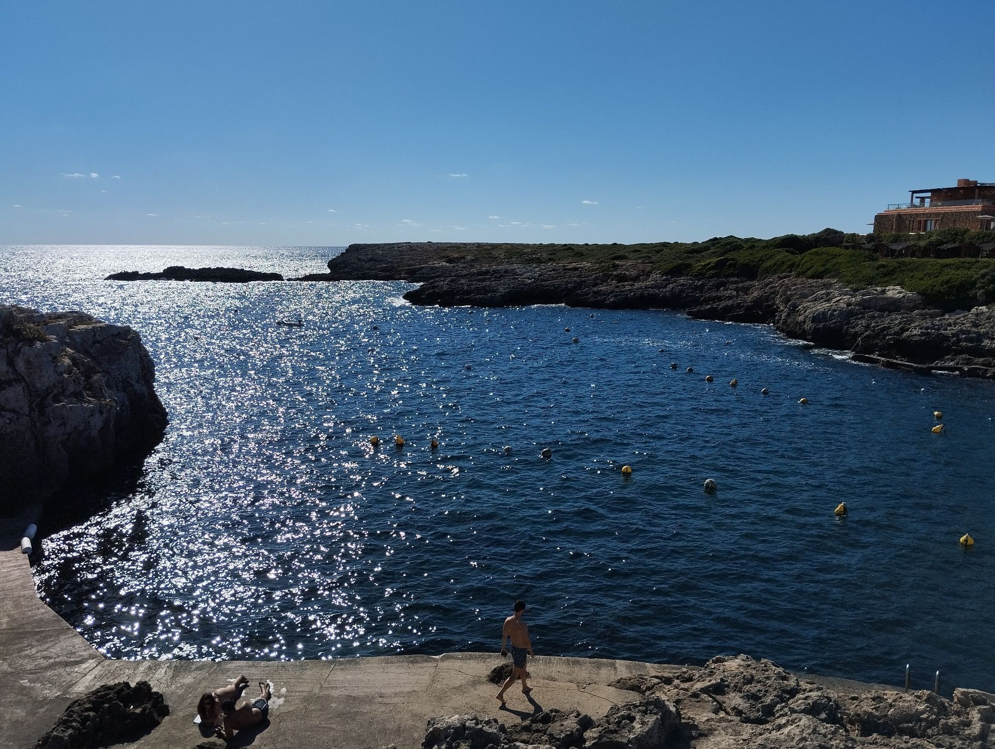 Sun shining on the sea