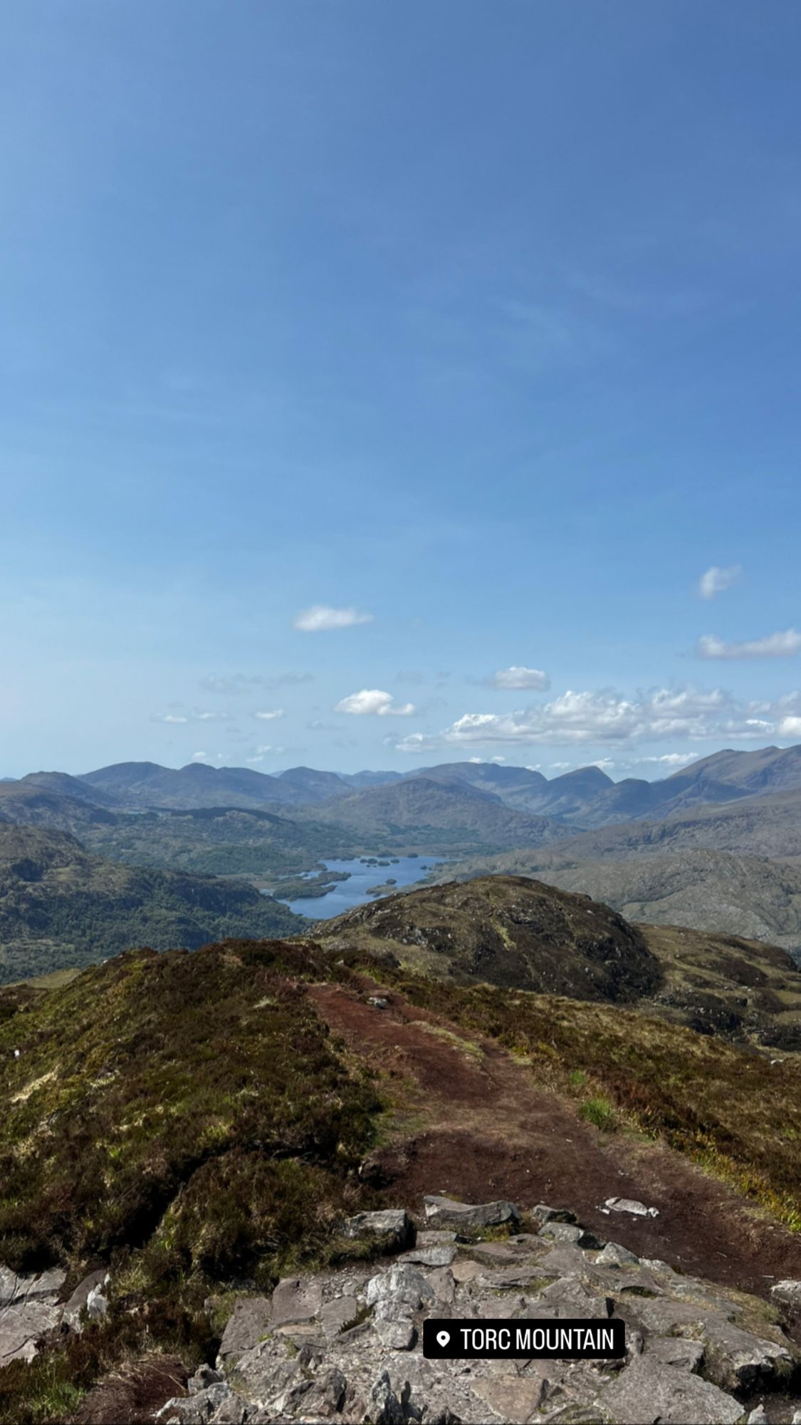 View atop Torc Mountain in Killarney National Park