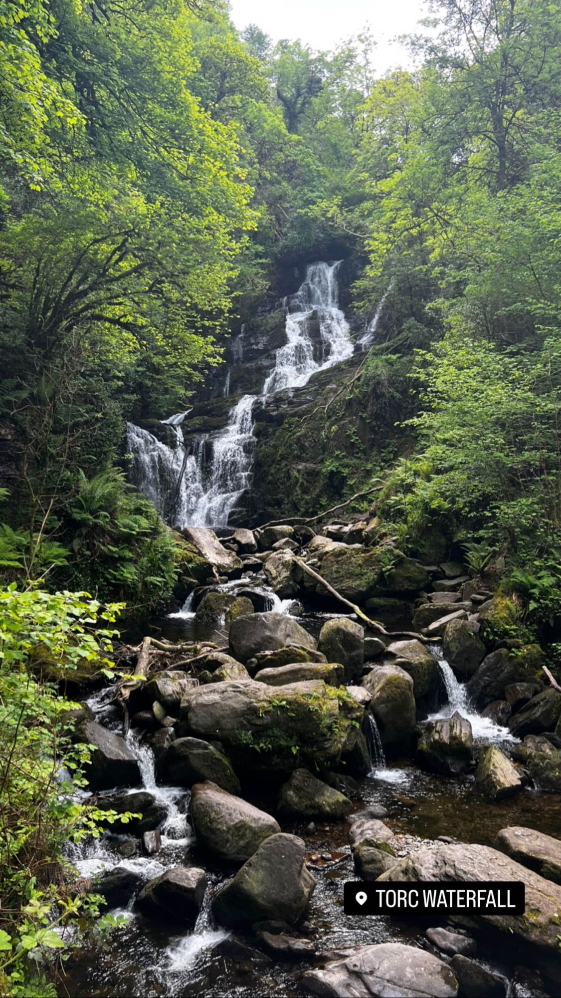 Torc waterfall in Killarney National Park