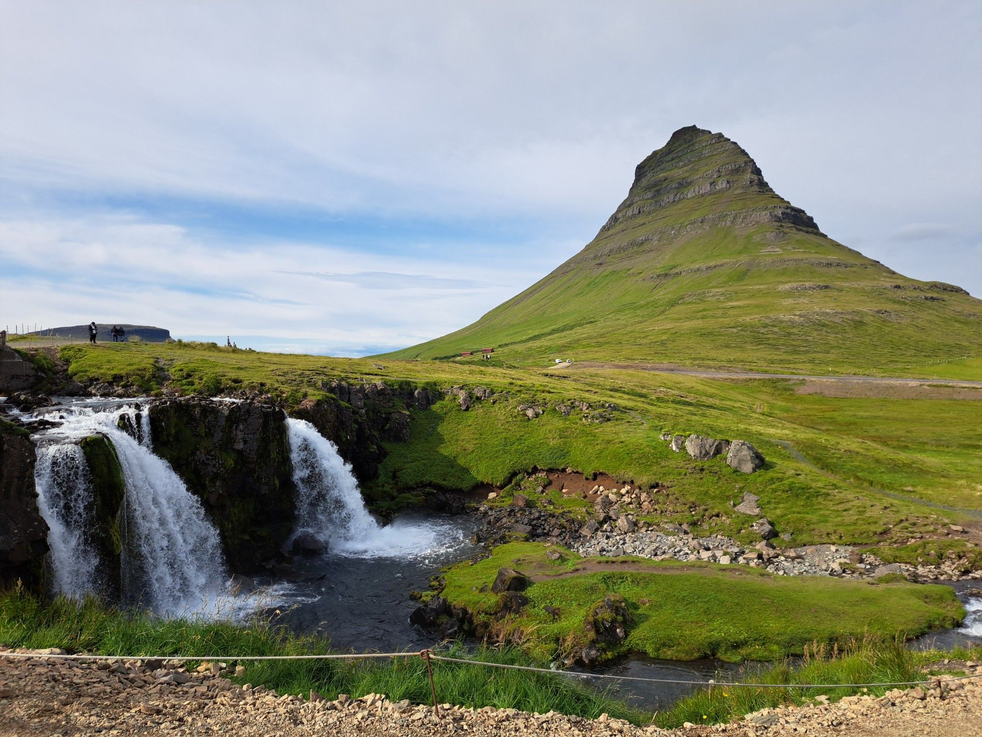 Kirkjufell Mountain in Snaesfellnes Peninsula, Iceland. Most iconic photo spot in Iceland.