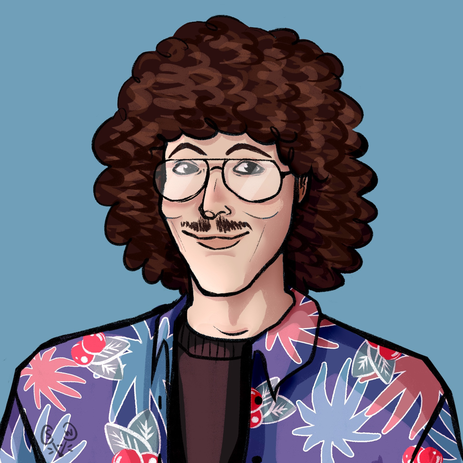 A portrait of Weird Al from the 80’s!