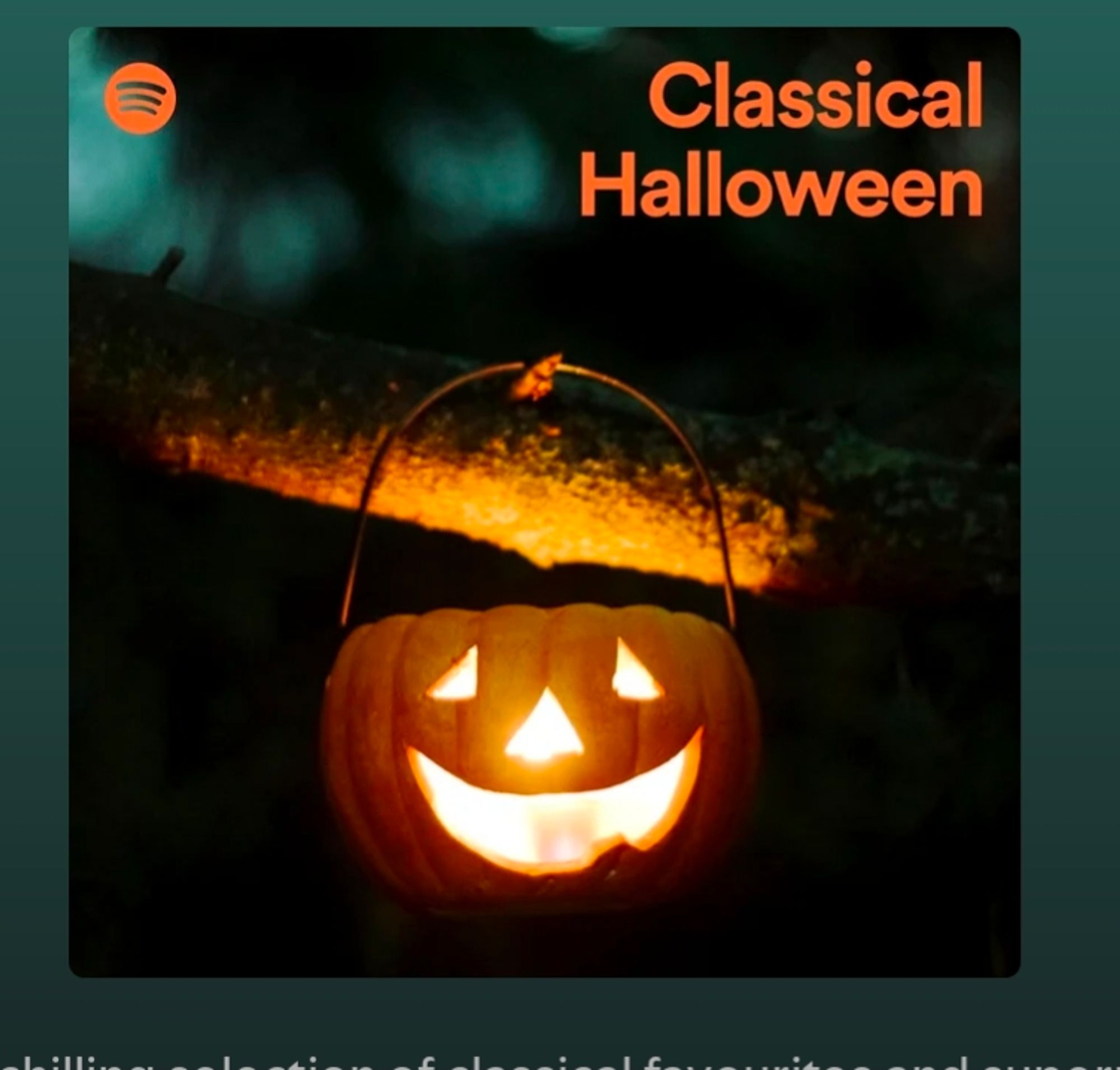 Classical Halloween playlist on Spotify