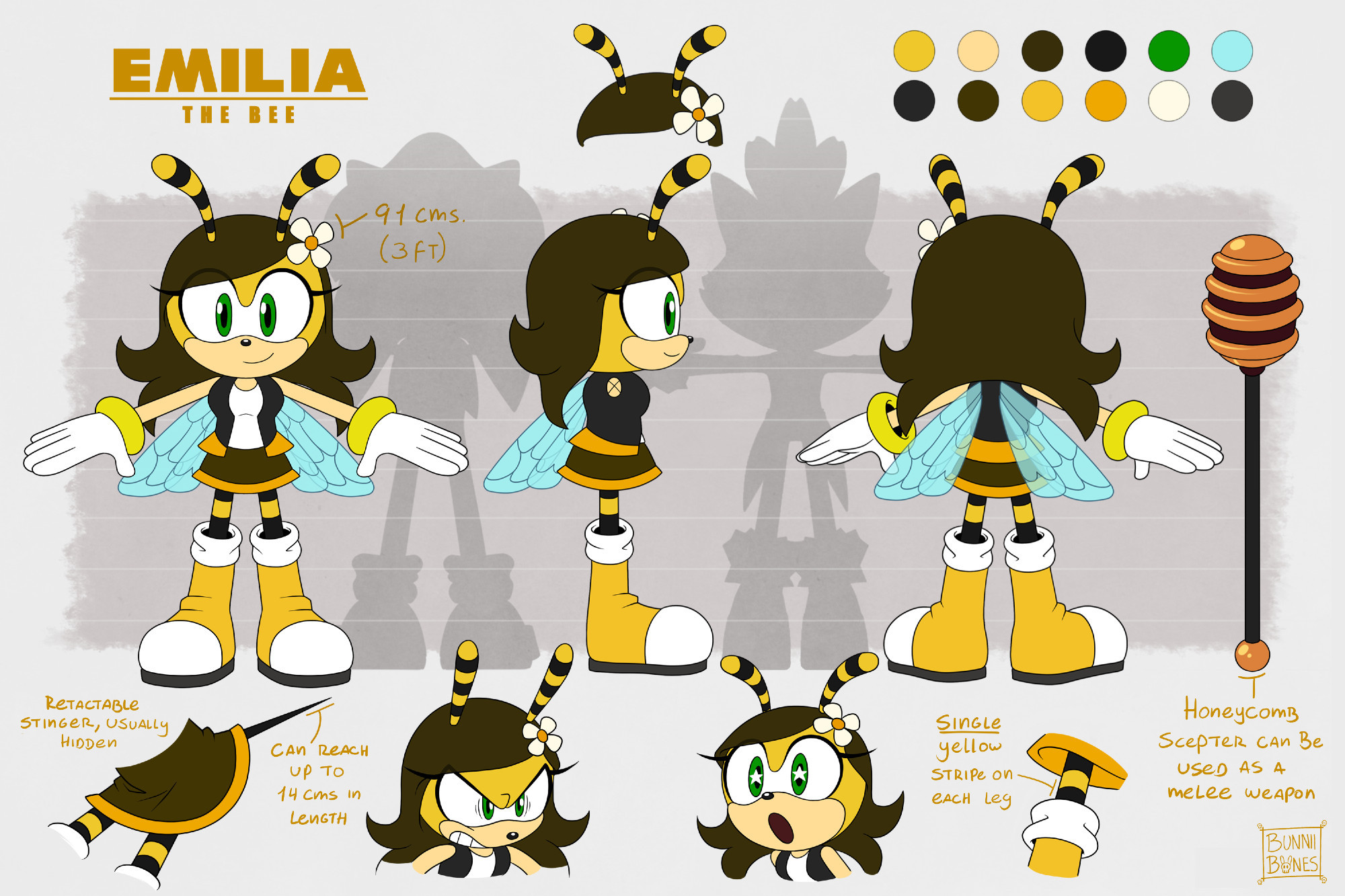 Emilia ref sheet, by Starly!