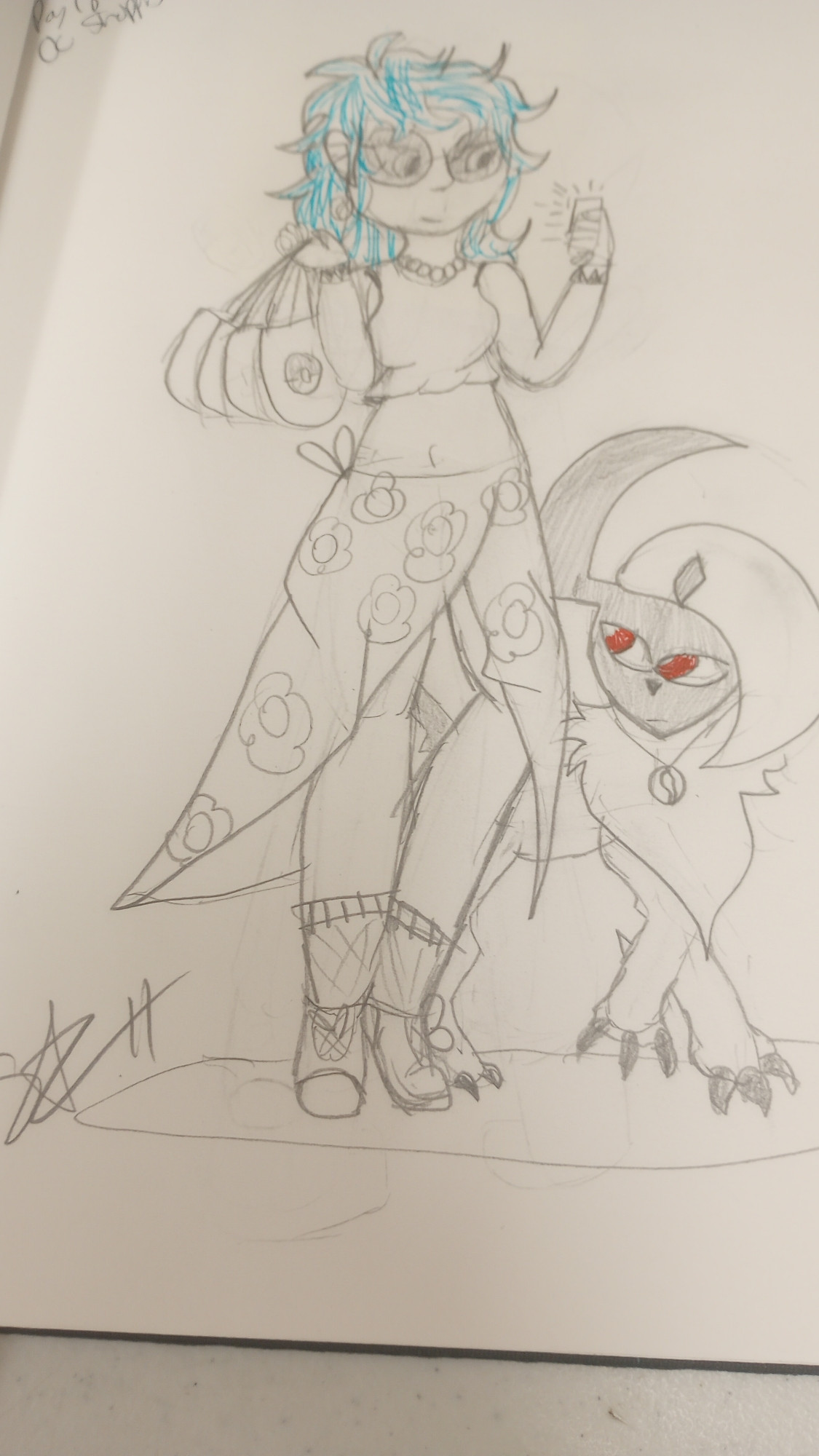 Day 18 OC Shopping (Ana & her partner pokemon Absol)