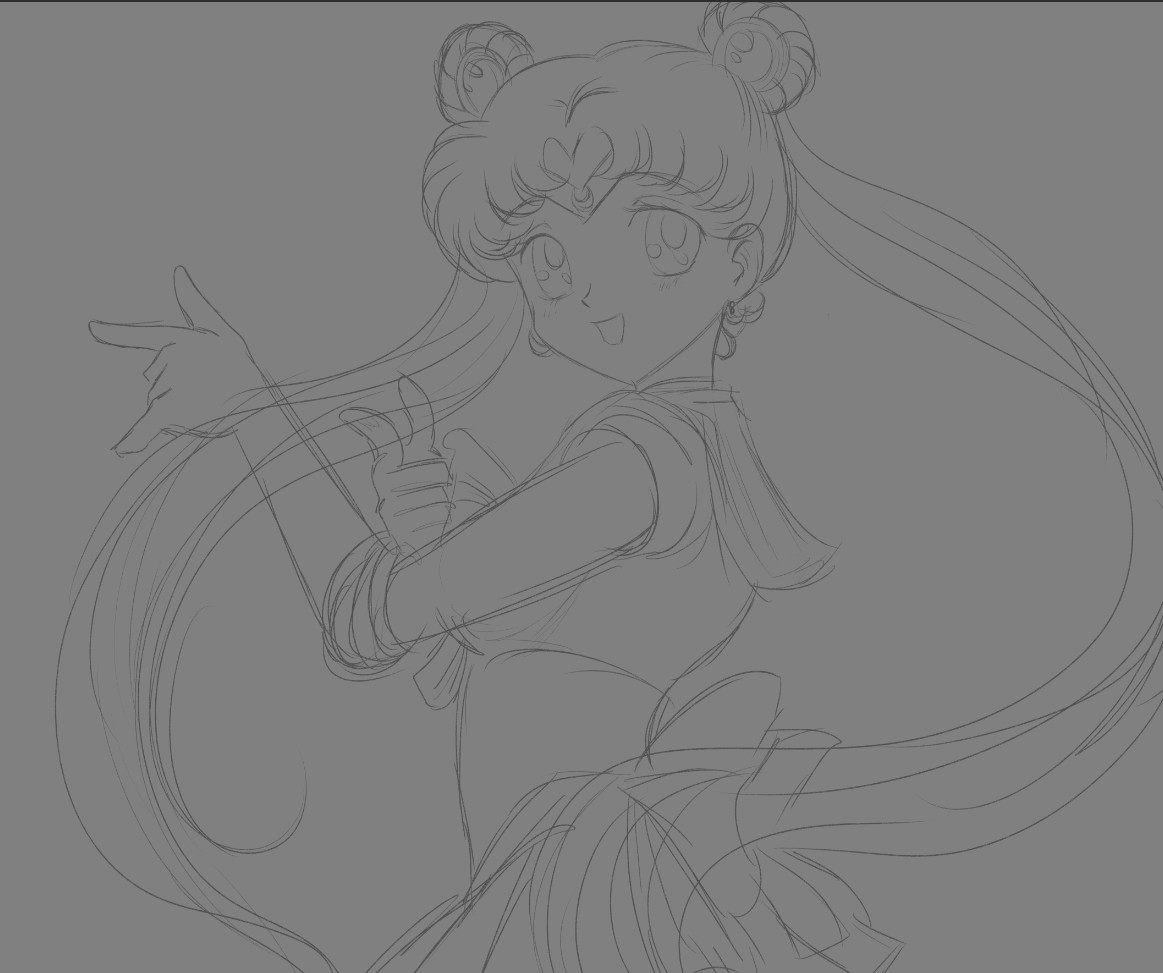 sailor moon sketch of usagi.