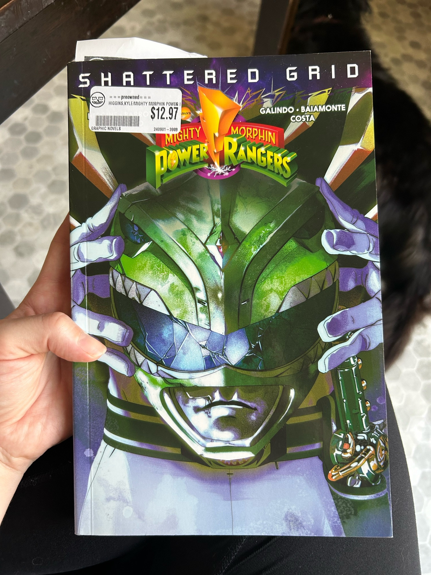 A copy of Mighty Morphin Power Ranger: Shattered Grid.