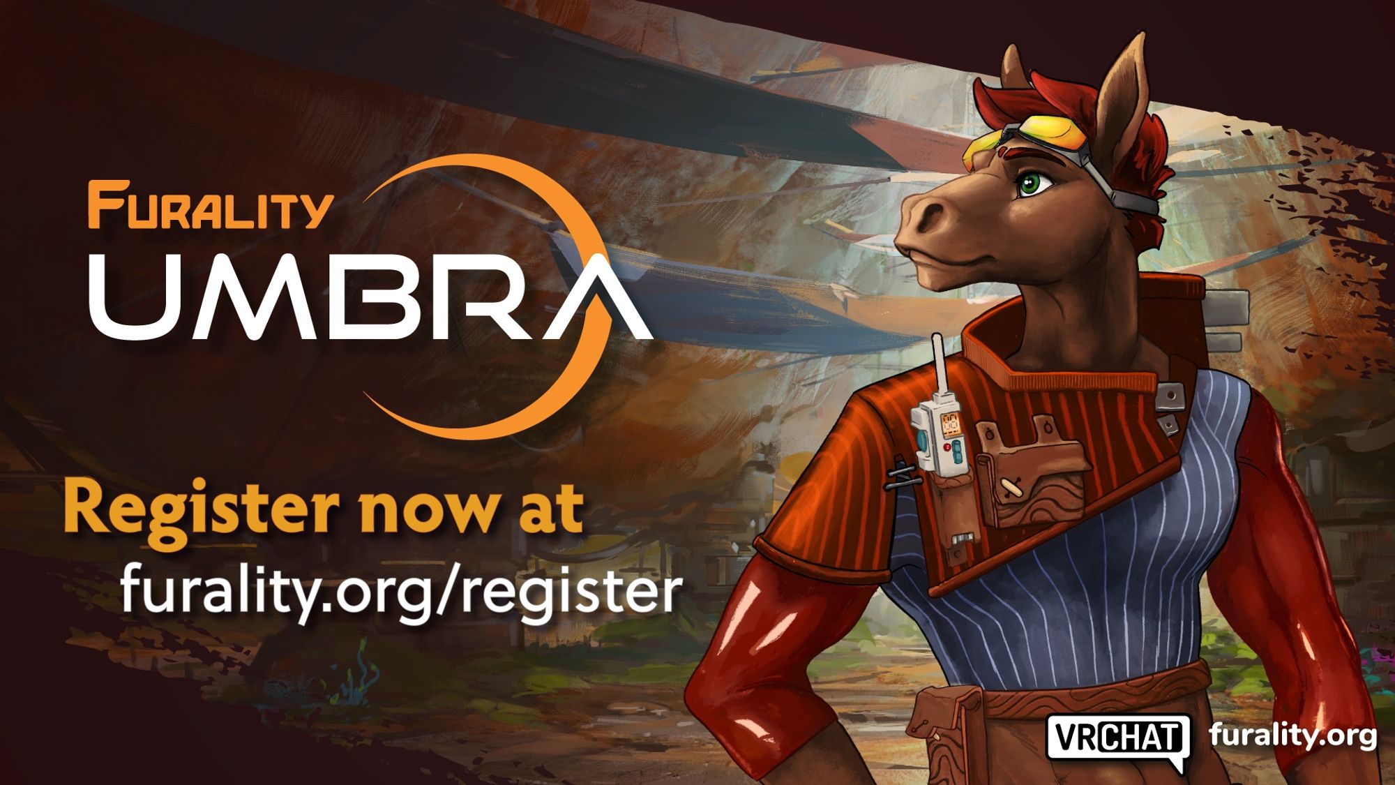 Furality Umbra graphic announcing registration opening stating, “Register now at furality.org/register.”