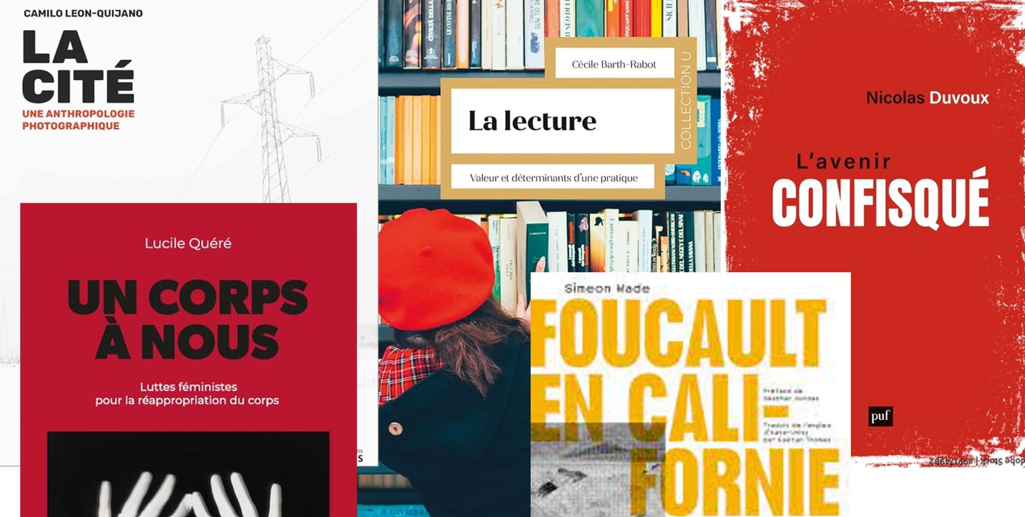 La sélection d’Annabelle Allouch (MCF à l’université de Picardie) :
•	Camilo Leon-Quijano, La cité. Une anthropologie photographique (éditions de l’EHESS)
•	Ophir Levy, Emmanuel Taïeb, Puissance politique des images (PUF)
•	Laurent Gayer, Le capitalisme à main armée. Caïds et patrons à Karachi (éditions du CNRS)
•	Lucile Quéré, Un corps à nous. Luttes féministes pour la réappropriation du corps (Presses de Sciences Po)
•	Nicolas Duvoux, L'avenir confisqué : Inégalités de temps vécu, classes sociales et patrimoine (PUF)	
•	Cécile Barth-Rabot, La lecture. Valeur et déterminants d'une pratique (Armand Colin)
•	Simeon Wade, Foucault en Californie (Zones/La Découverte)