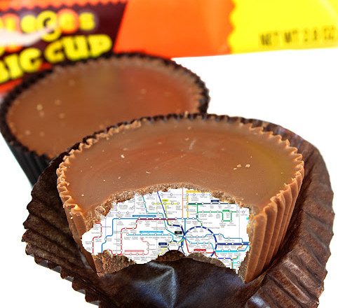 Reese's cup with a diagram of the Deloitte Agile Landscape